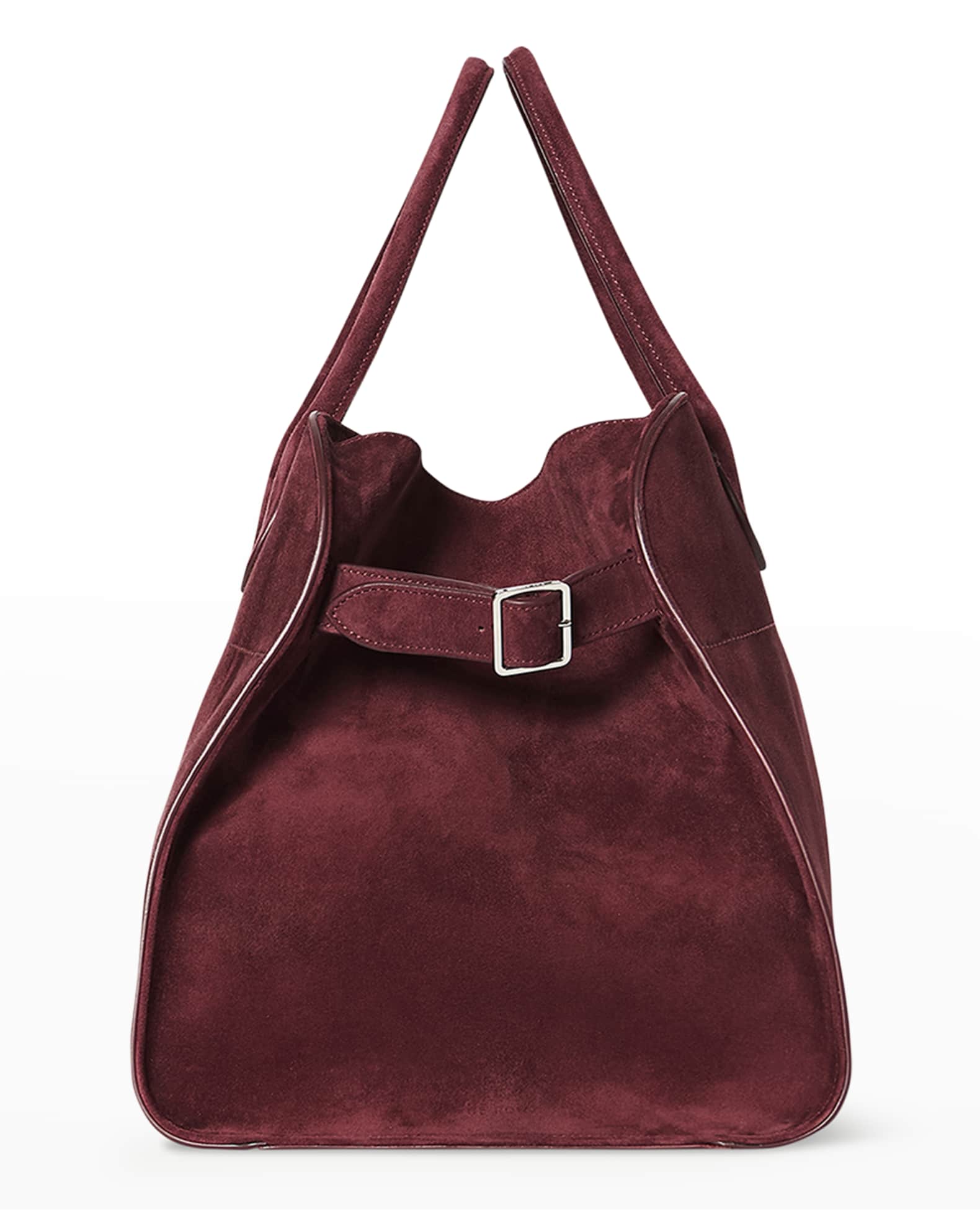 THE ROW Margaux 15 TopHandle Bag in Suede Neiman Marcus