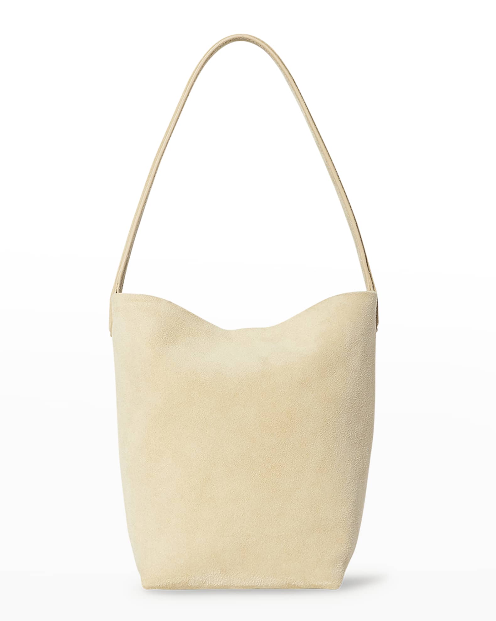 The Row N/S Canvas and Leather Park Tote in Natural & Ivory