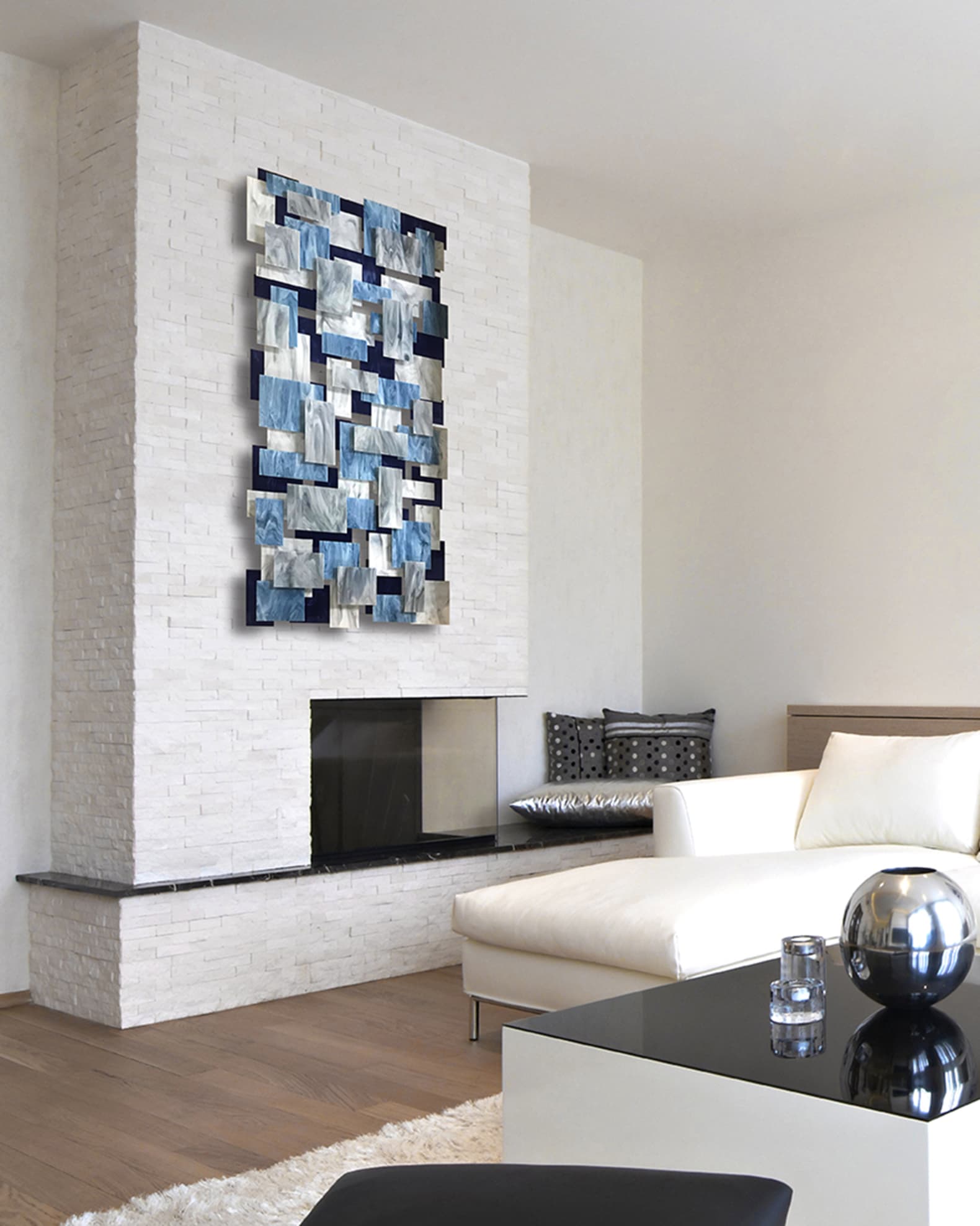 Glass and Metal Wall Sculpture 1