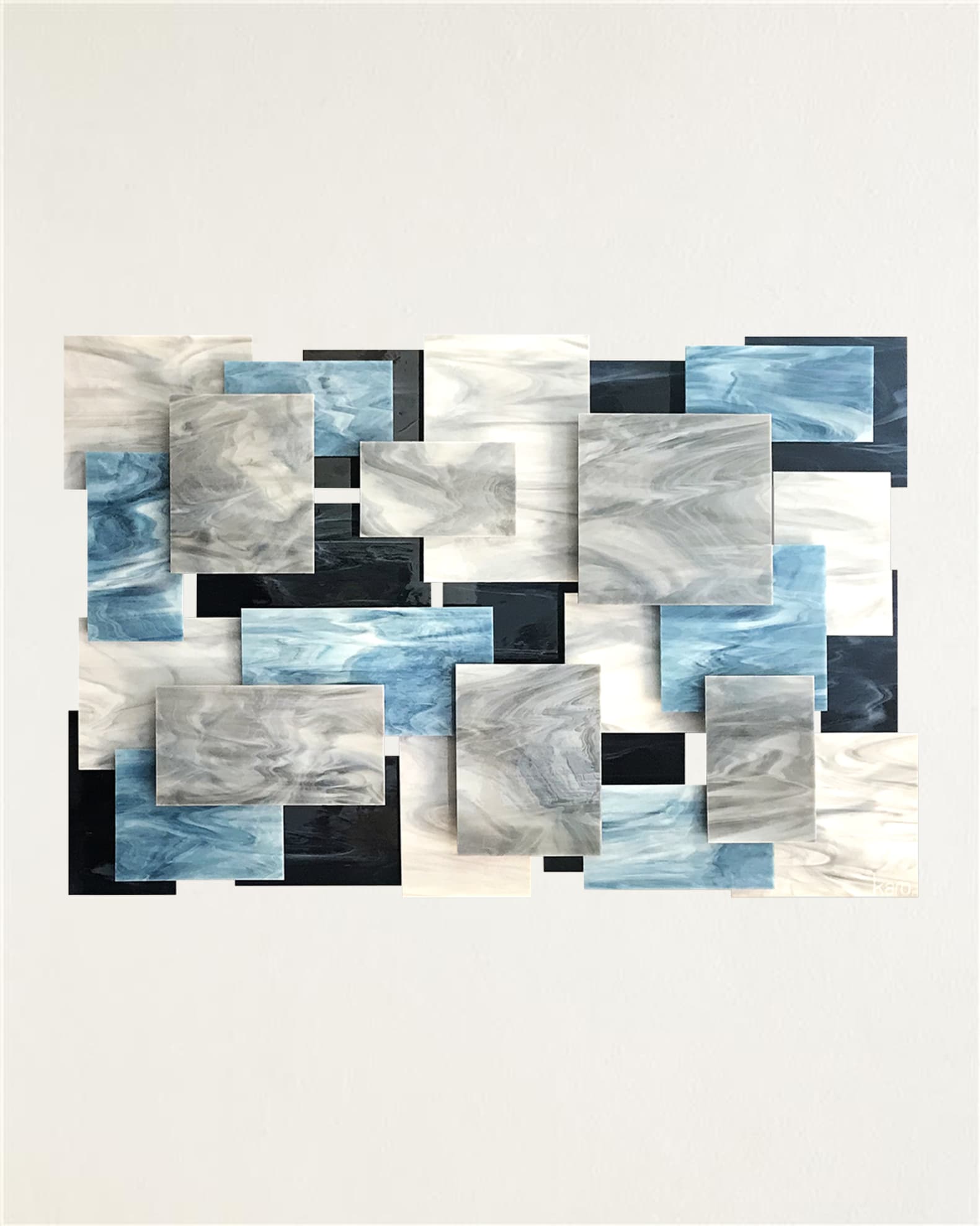 Glass and Metal Wall Sculpture 0