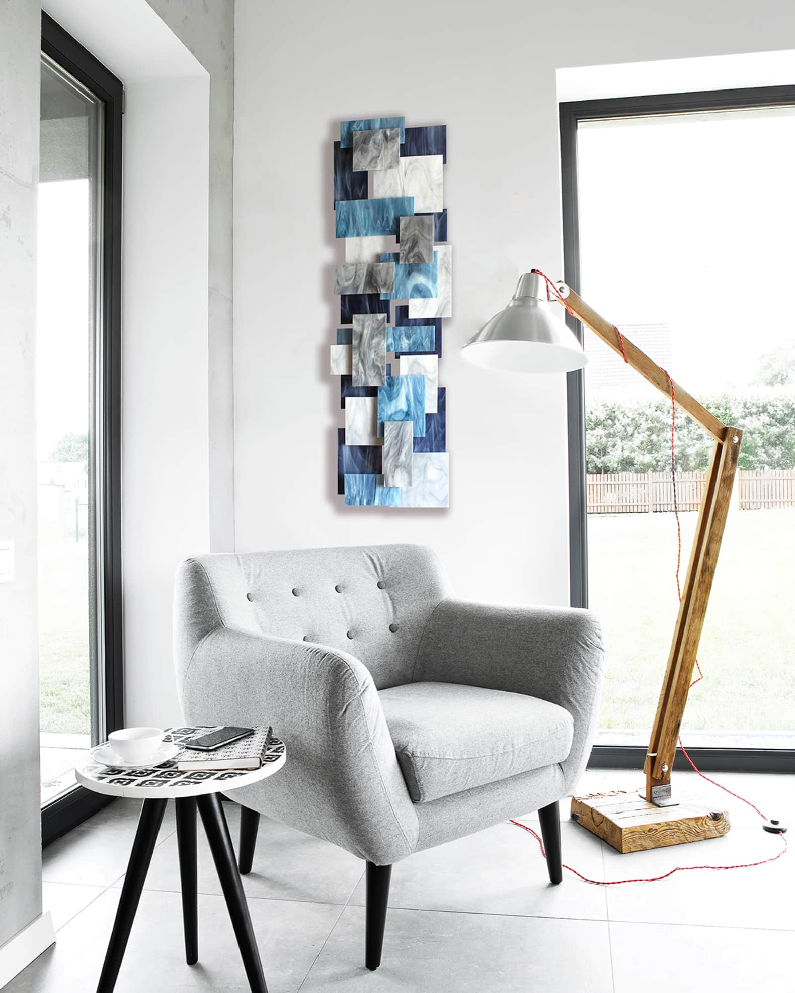 Glass and Metal Wall Sculpture 1