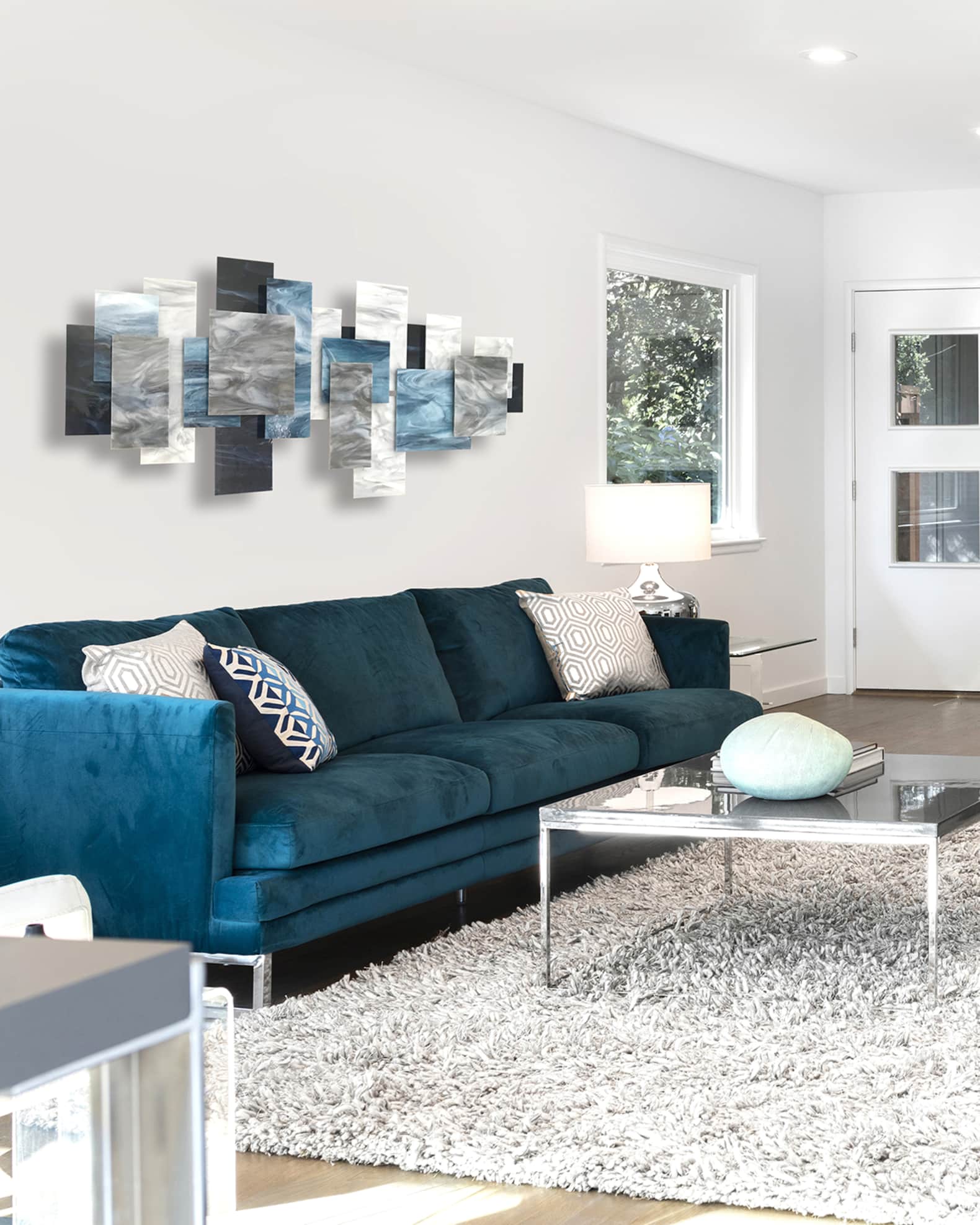 Glass and Metal Wall Sculpture 1