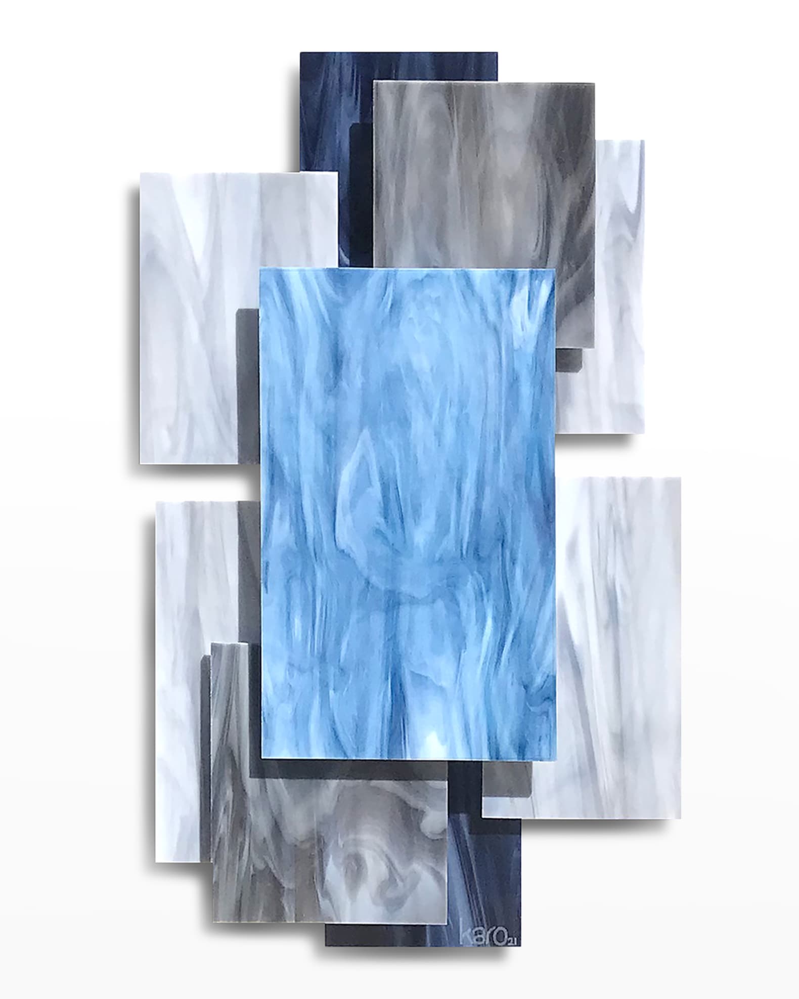Glass and Metal Wall Sculpture 0