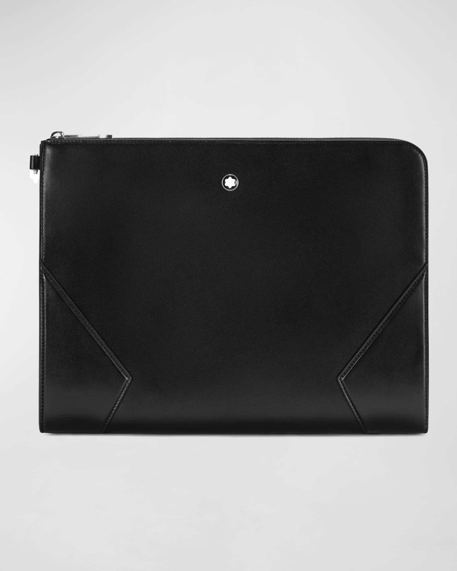 Montblanc Men's Meisterstück Portfolio Leather Zip Clutch Bag | Neiman ...