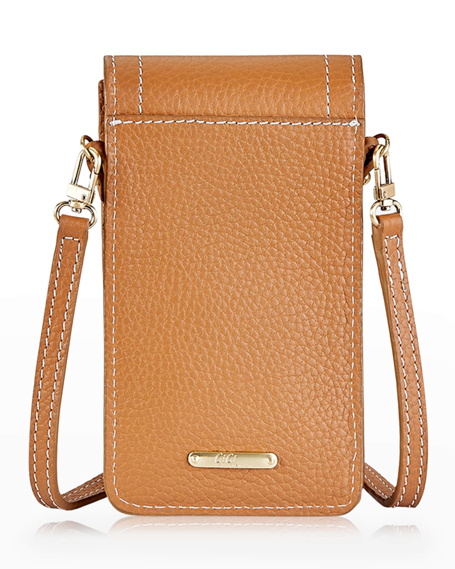 Gigi New York Liv Phone Pebble Leather Crossbody Bag | Neiman Marcus