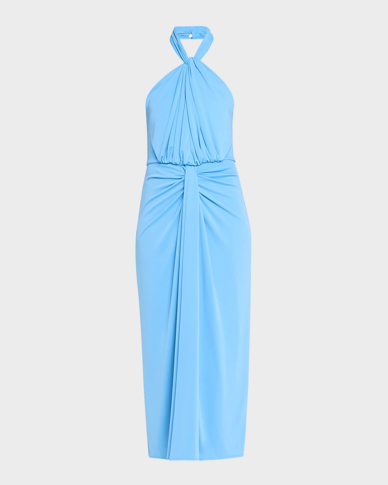 Kaily Twisted Jersey Halter Maxi Dress