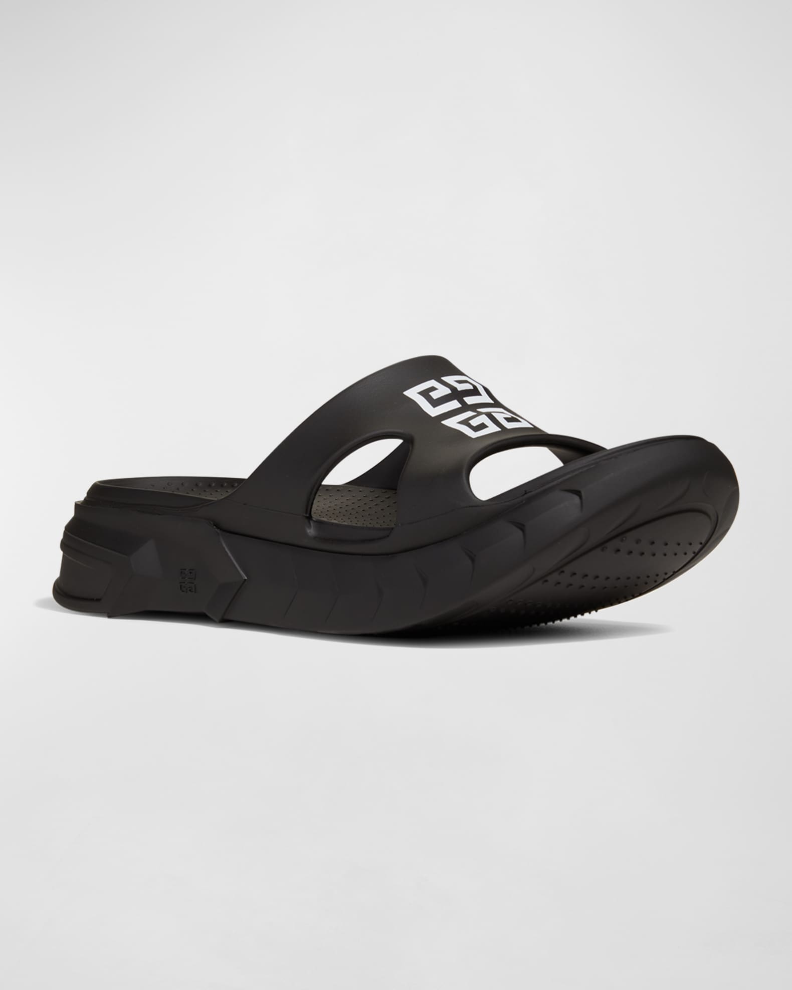 Givenchy Men's Marshmallow 4G Rubber Slide Sandals | Neiman Marcus