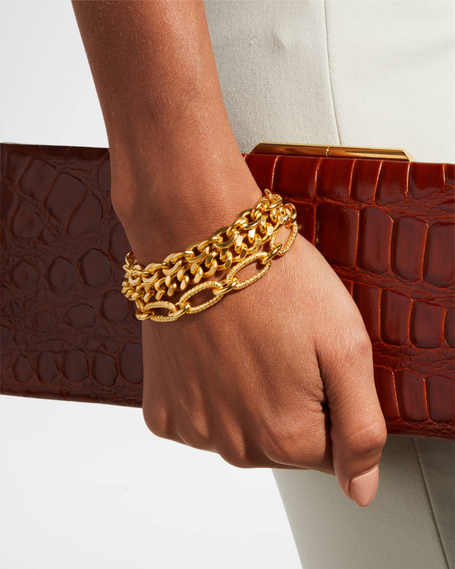 Ben-Amun Gold Multi-Chain Toggle Bracelet | Neiman Marcus