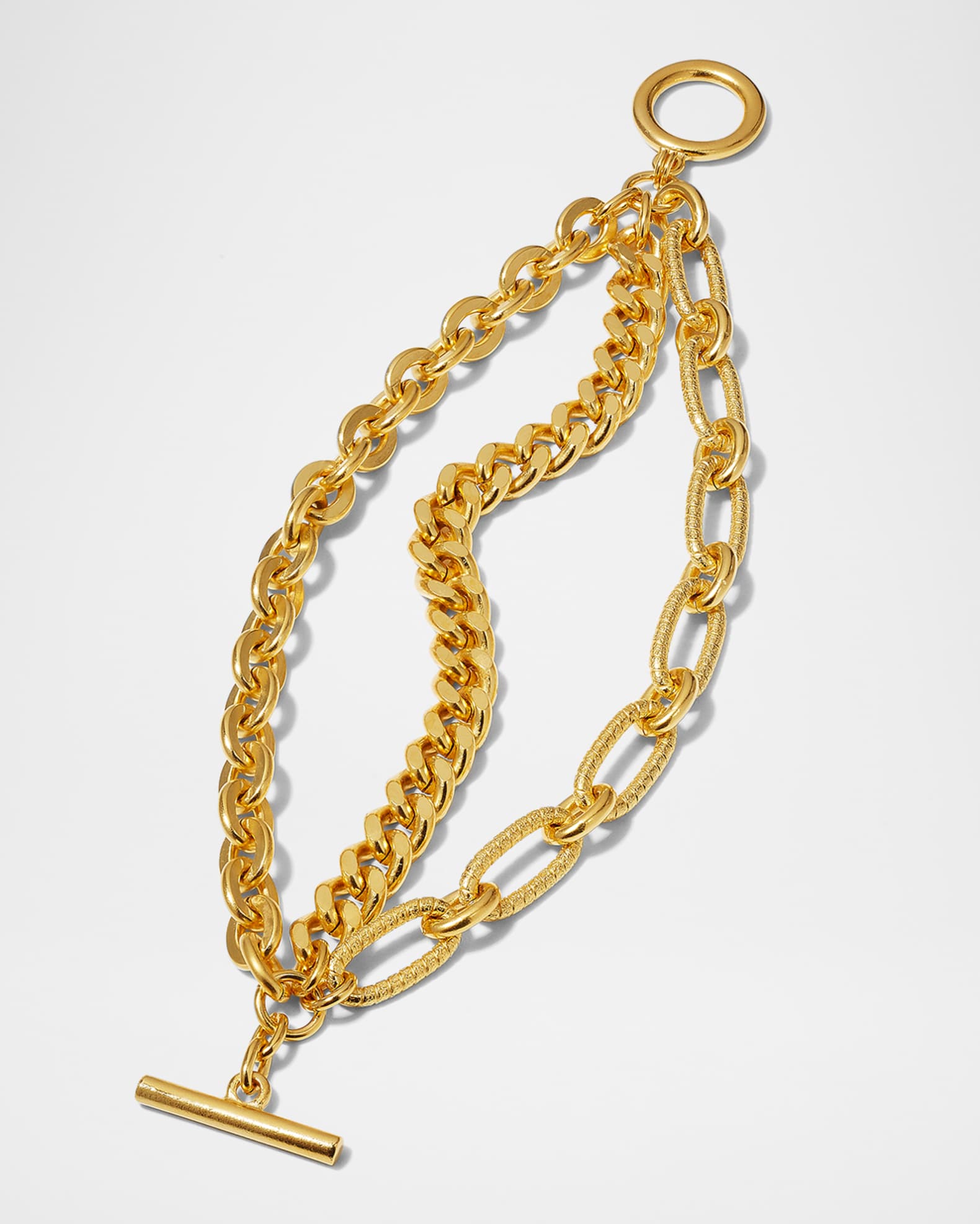 Ben-Amun Gold Multi-Chain Toggle Bracelet | Neiman Marcus