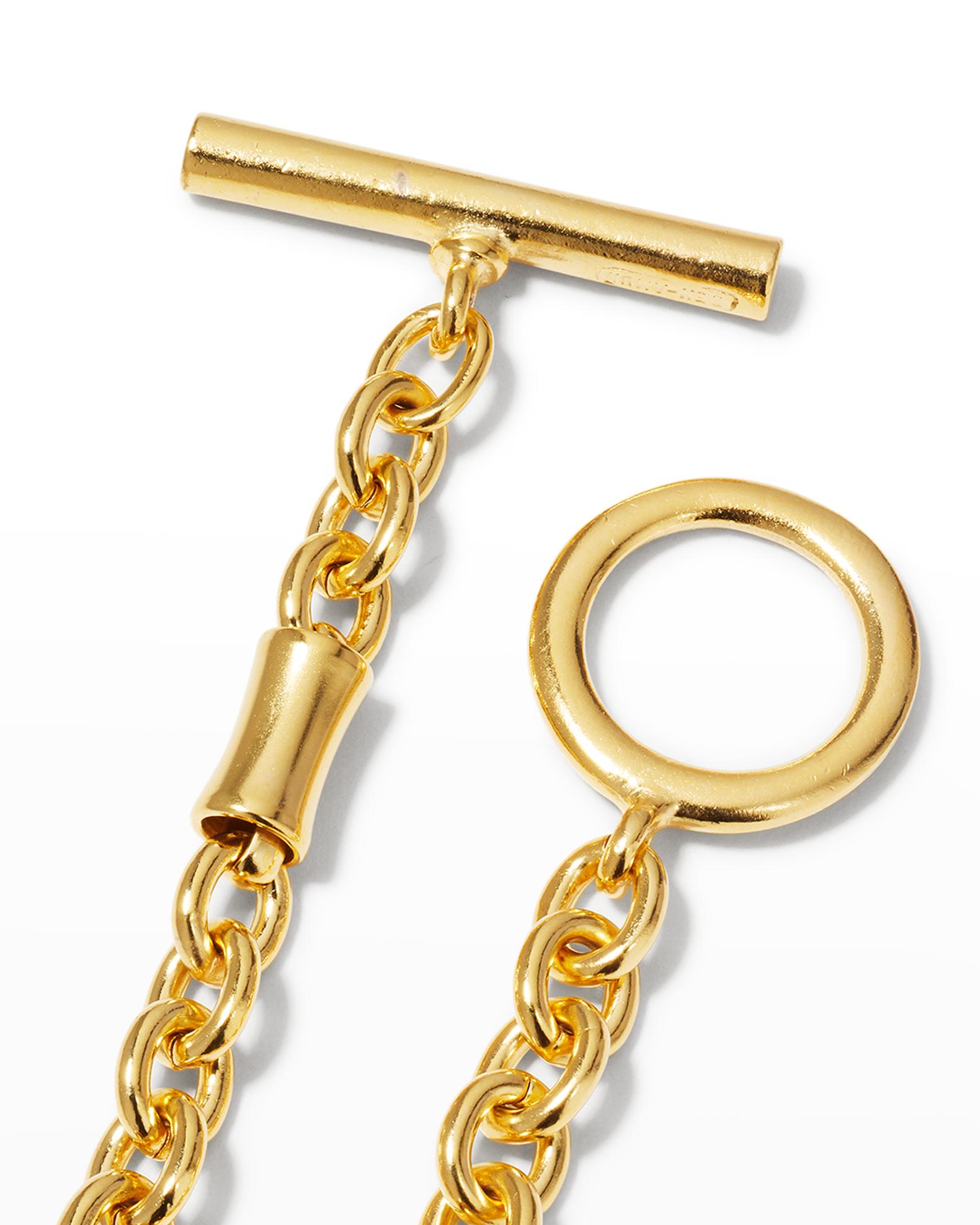 Ben-Amun Gold Chain Toggle Necklace, 34