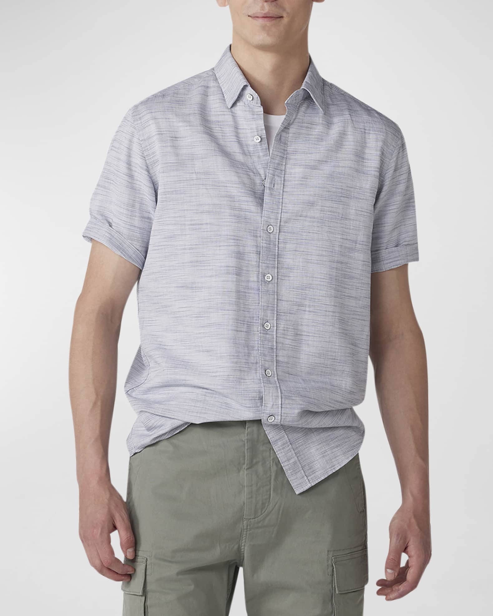 Rodd & Gunn Men's Parklane Cotton-Linen Sport Shirt | Neiman Marcus
