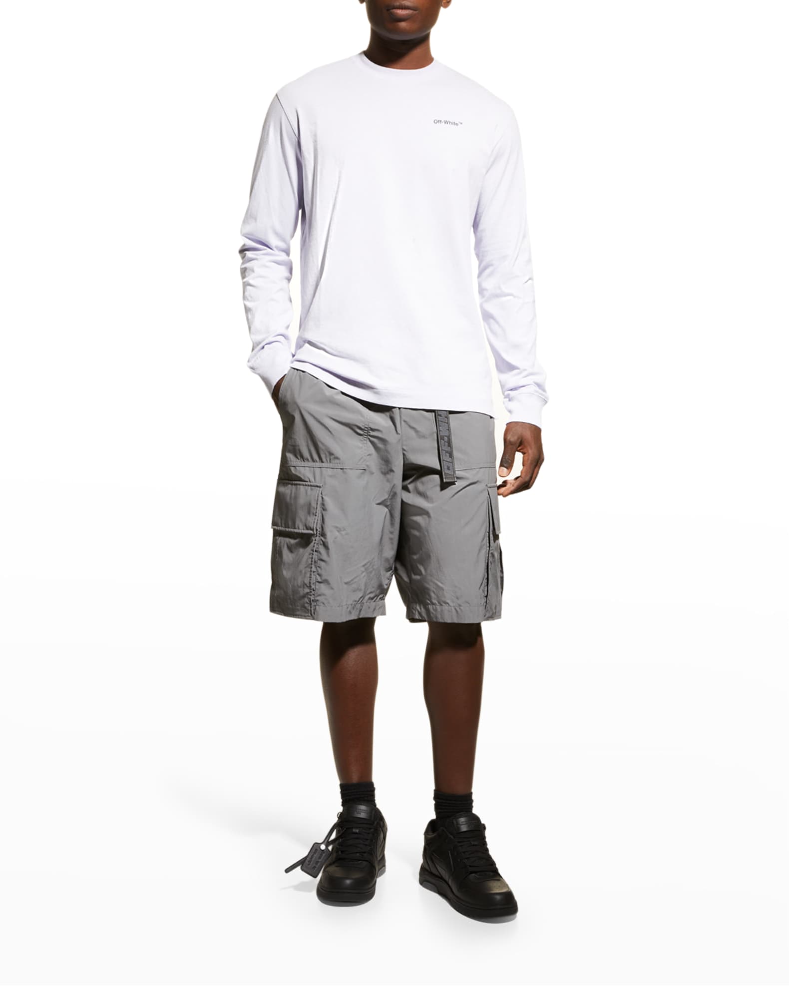 Off-White c/o Virgil Abloh Utility Denim Shorts in White for Men