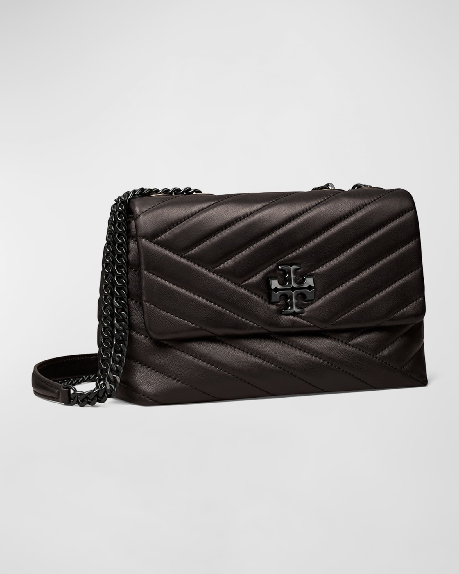 $548 Tory Burch Kira Chevron Top-Handle Satchel Convertible Quilt