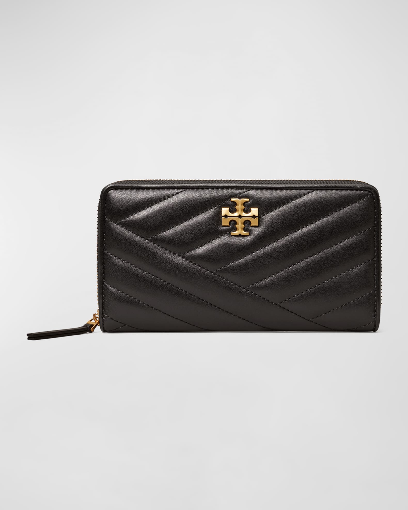 Tory Burch Kira Chevron Zip Continental Wallet (Black) Handbags - Yahoo  Shopping