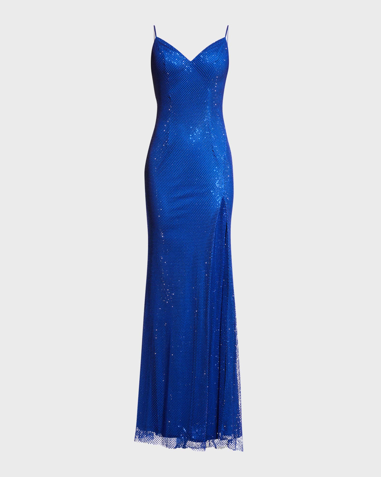 Jovani Rhinestone Chain Mail Gown Neiman Marcus