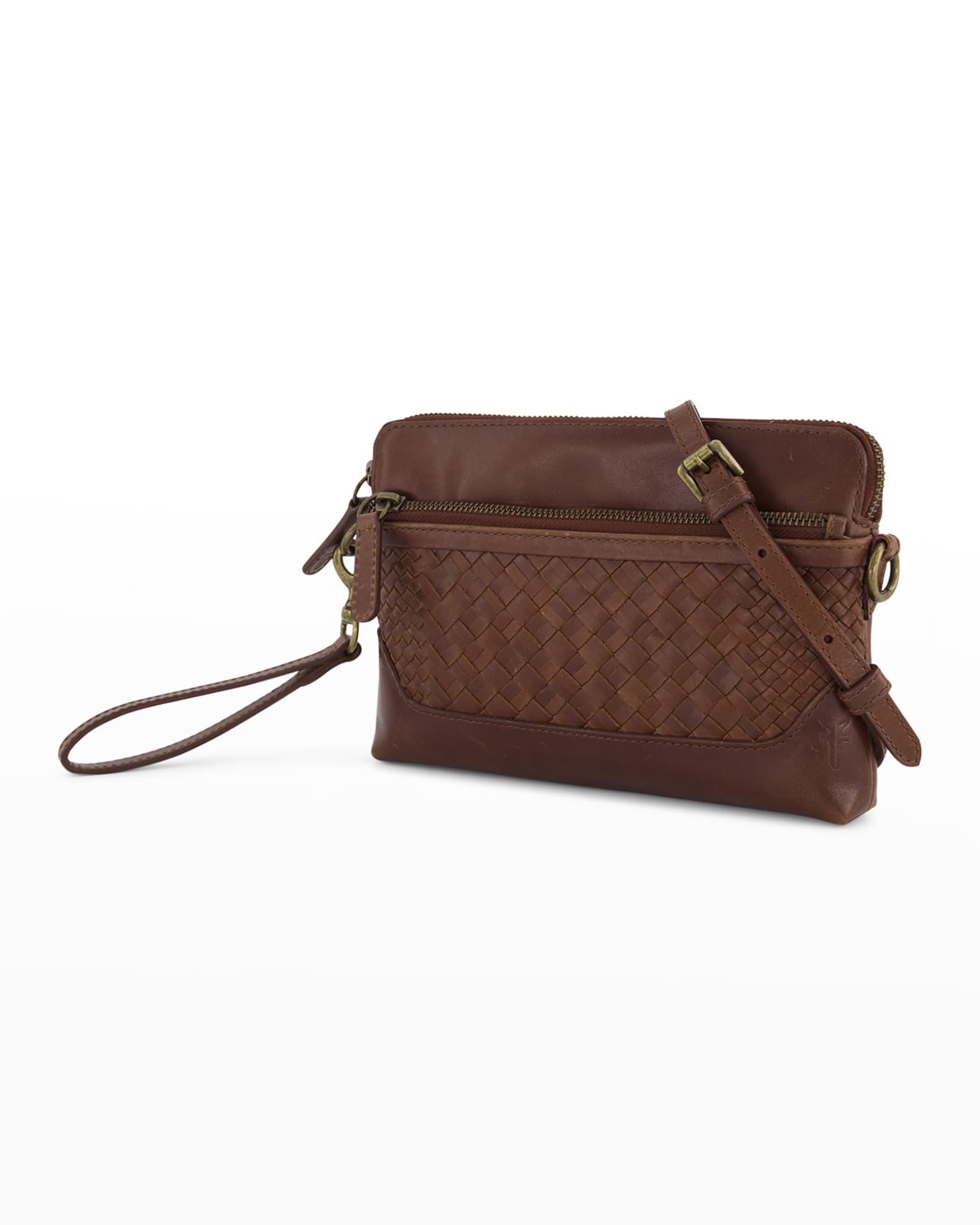Frye Melissa Basket Woven Zip Crossbody Bag Neiman Marcus