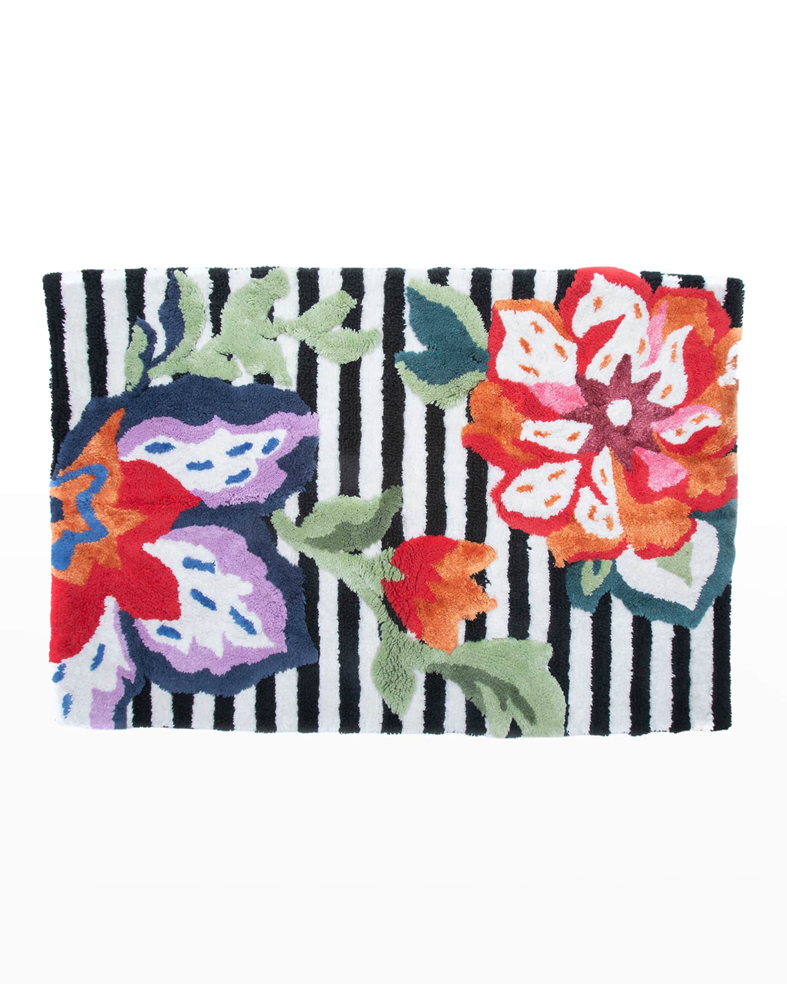 MacKenzieChilds 25" x 37" Jaipur Striped Bath Rug Neiman Marcus