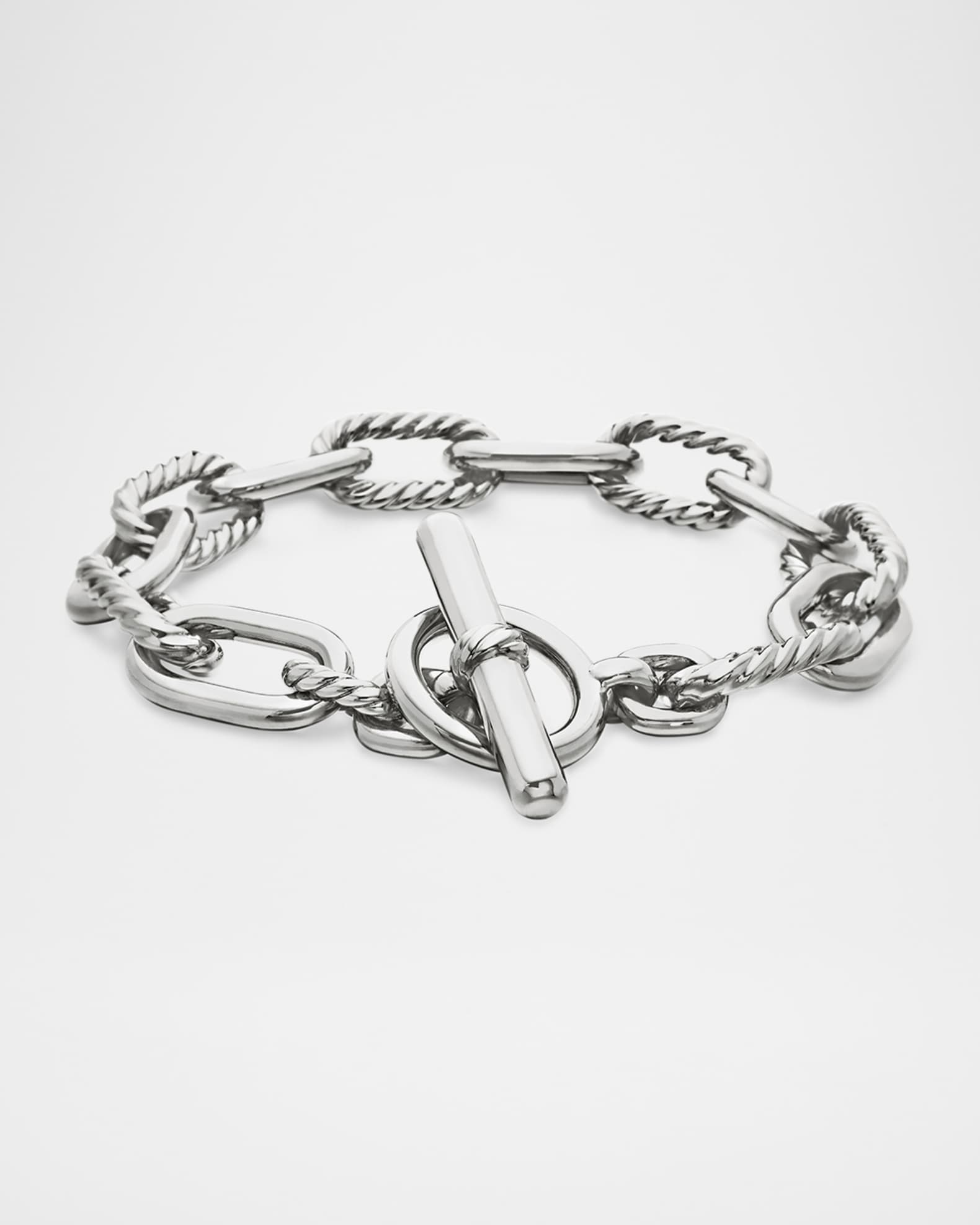 11mm DY Madison Toggle Chain Bracelet in Silver 0