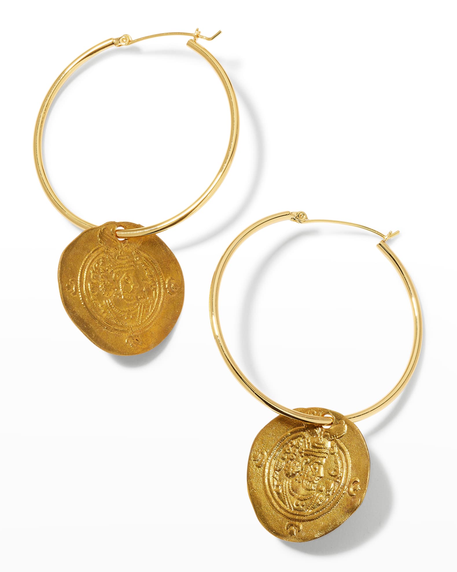 Coin Hoop-Drop Earrings 0