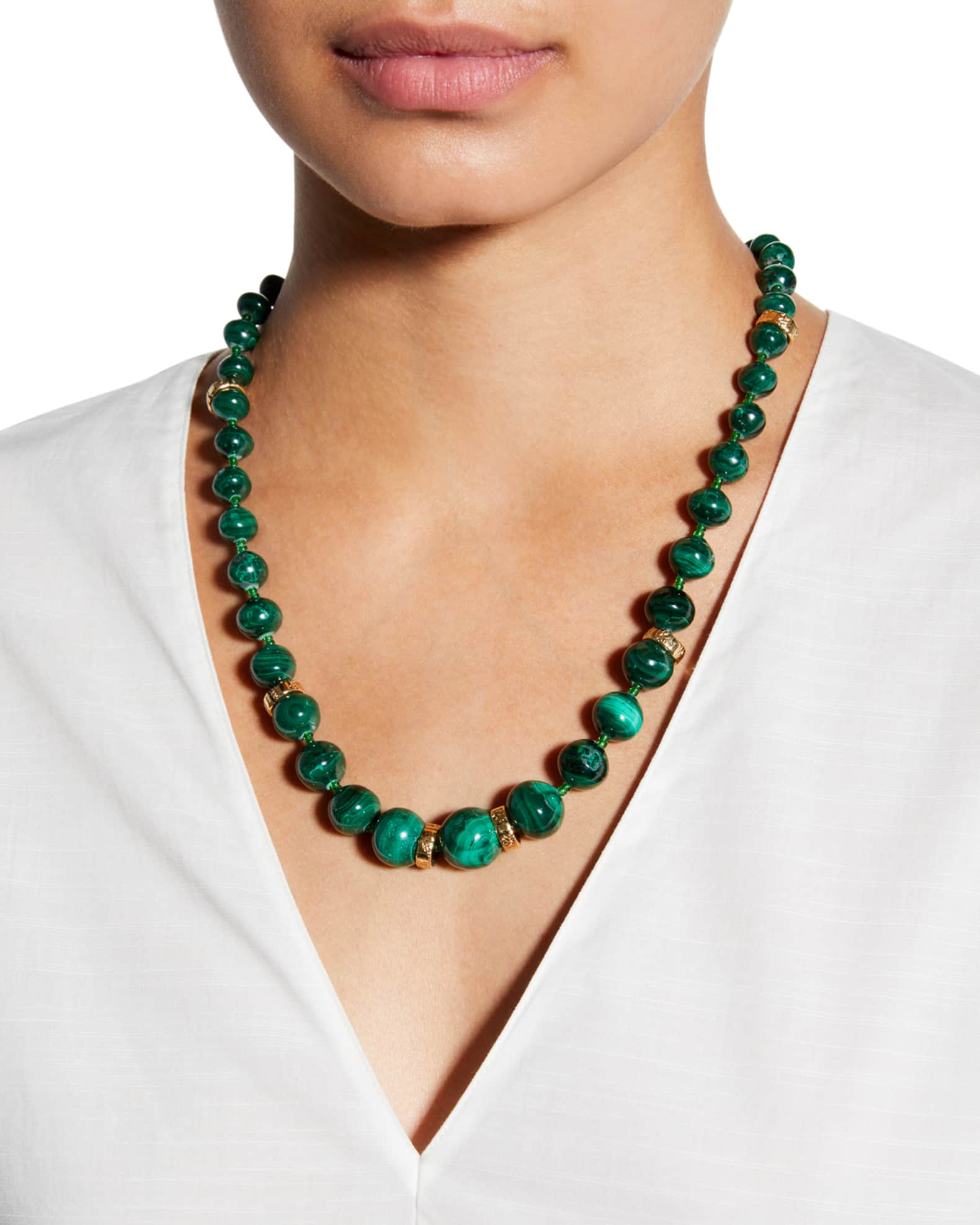 Cascading Malachite Necklace 1