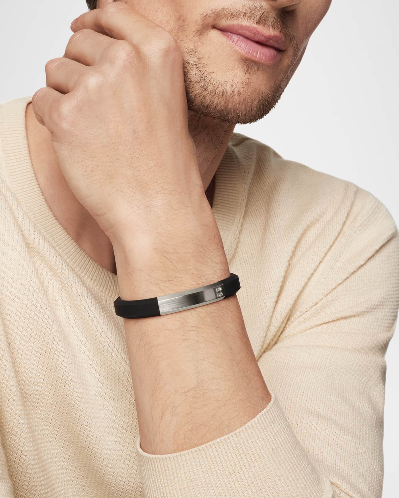MADE IN CALIFORNIA ID BRACELET ロンハーマン Heavy High Polished Link ID Bracelet Solid Sterling Silver