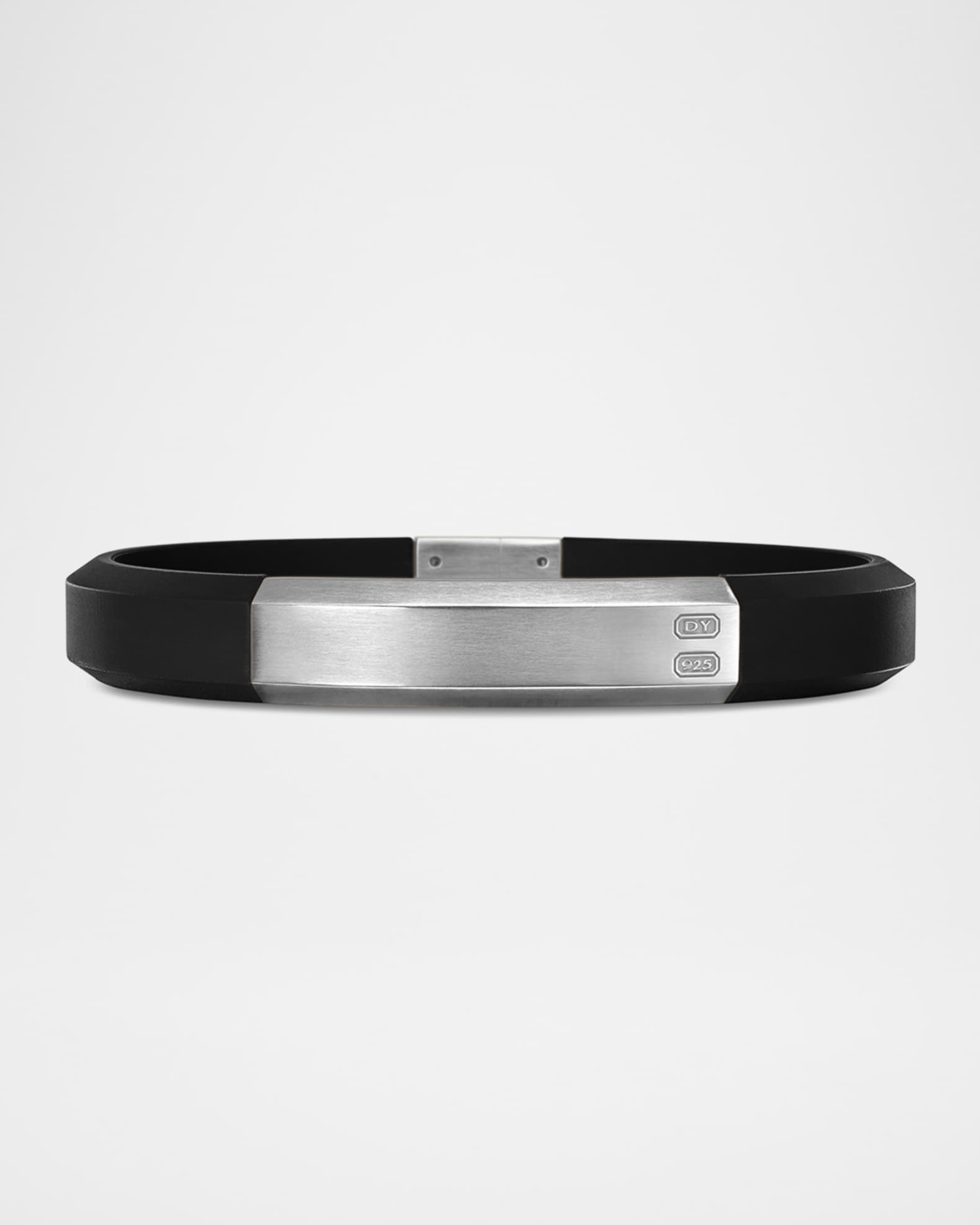 10mm Men's Streamline ID Rubber Bracelet 0