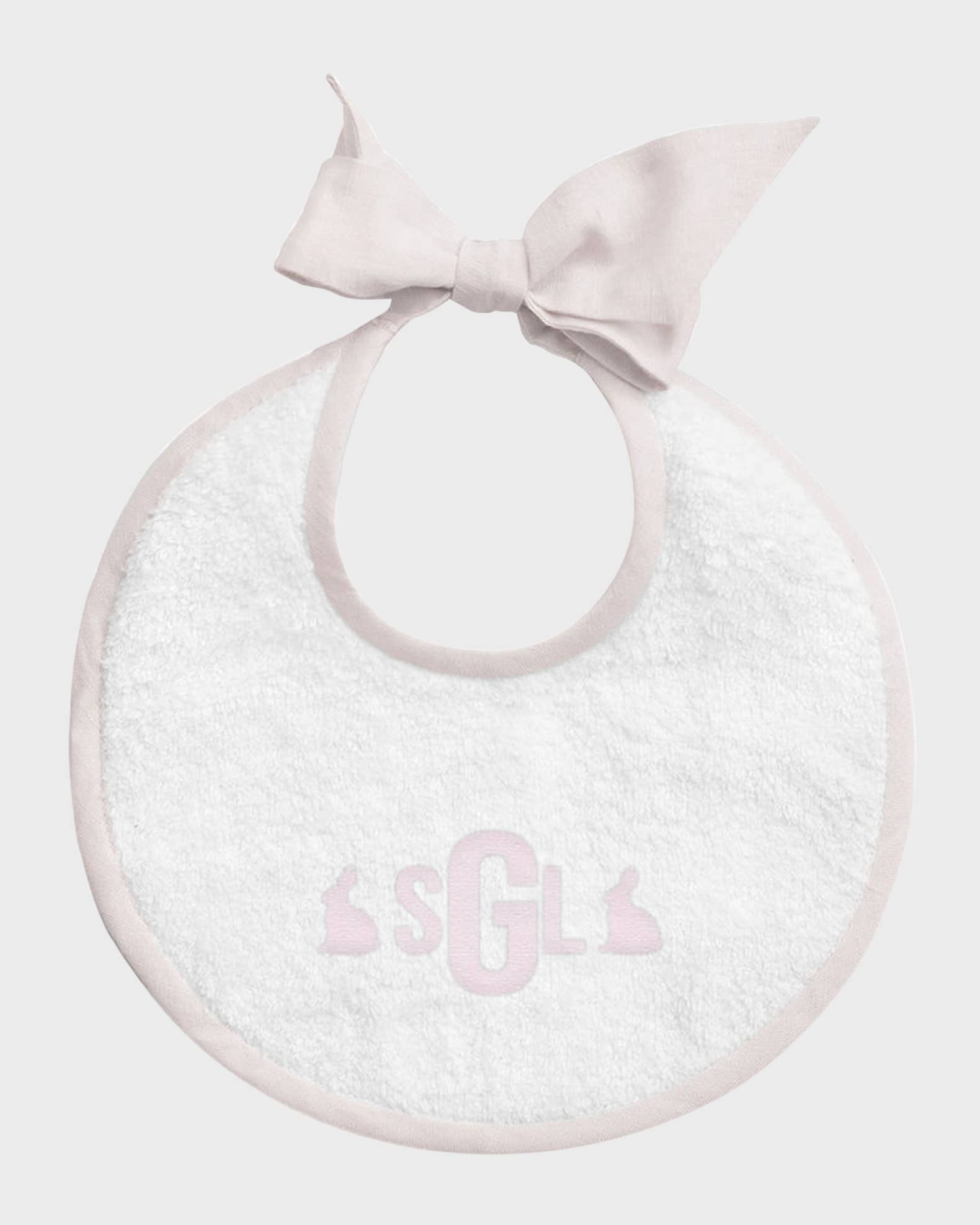 Louelle Monogram Newborn Bib