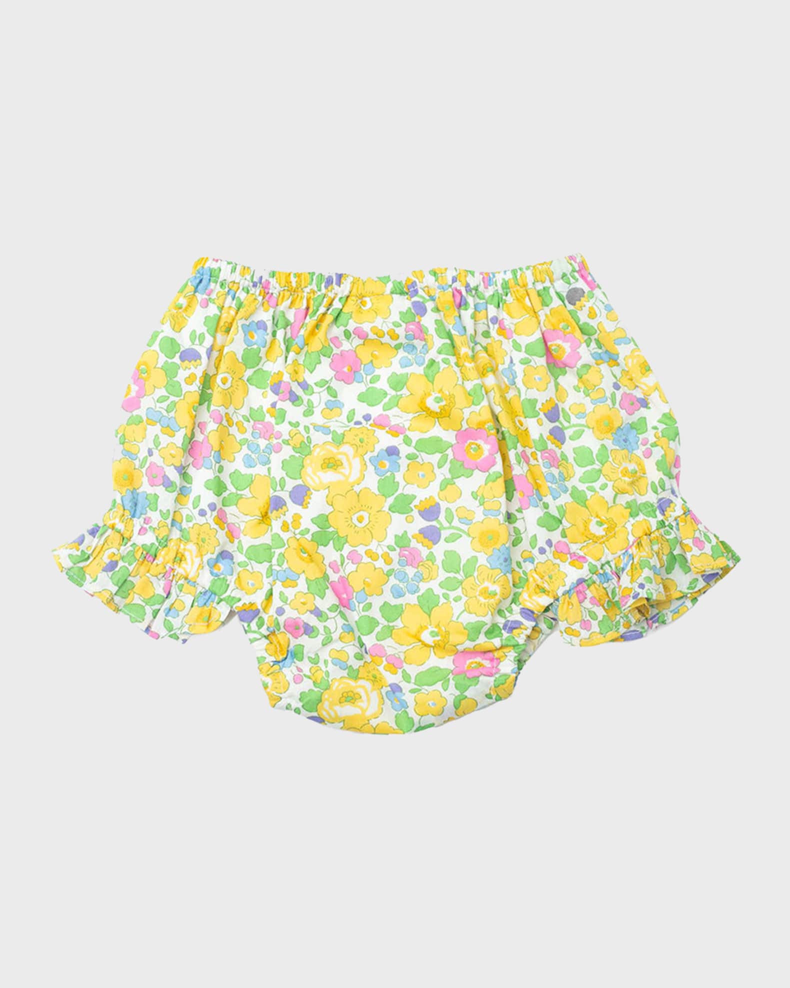 Louelle Girl's Floral-Print Bloomers, Size Newborn-24M