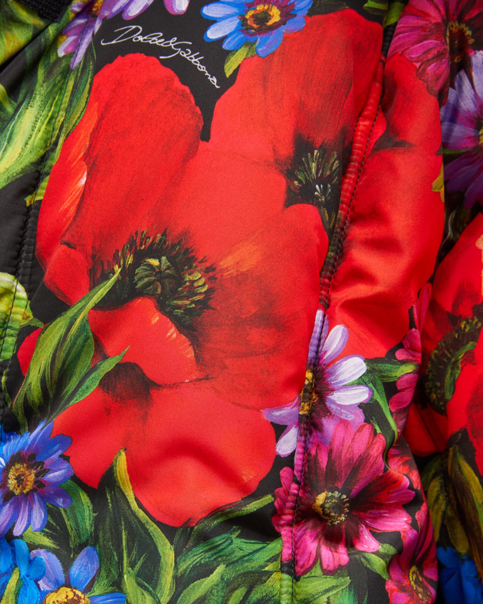 Dolce & Gabbana Multicolor Print Hooded Windbreaker Jacket main image 0