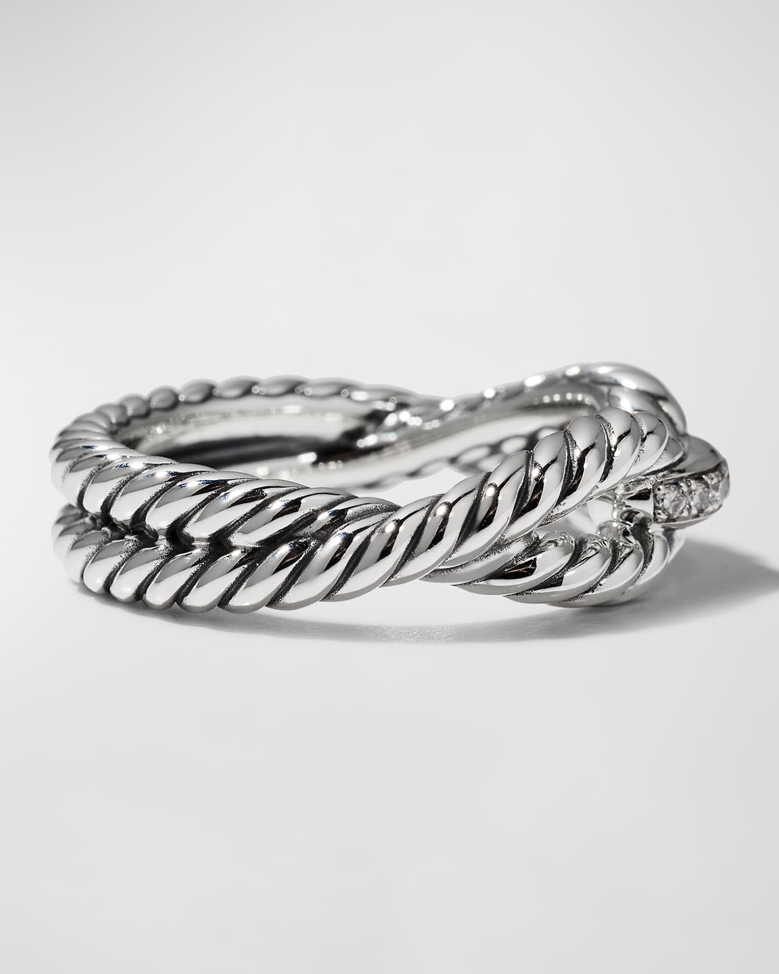 David yurman cable loop ring with diamonds hot sale