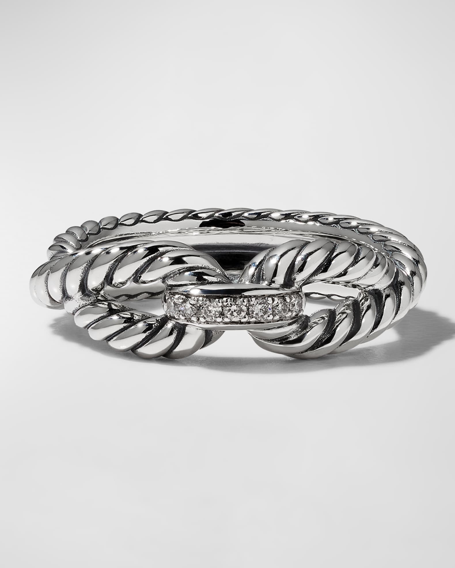David Yurman Cable Loop Ring w/ Diamonds | Neiman Marcus