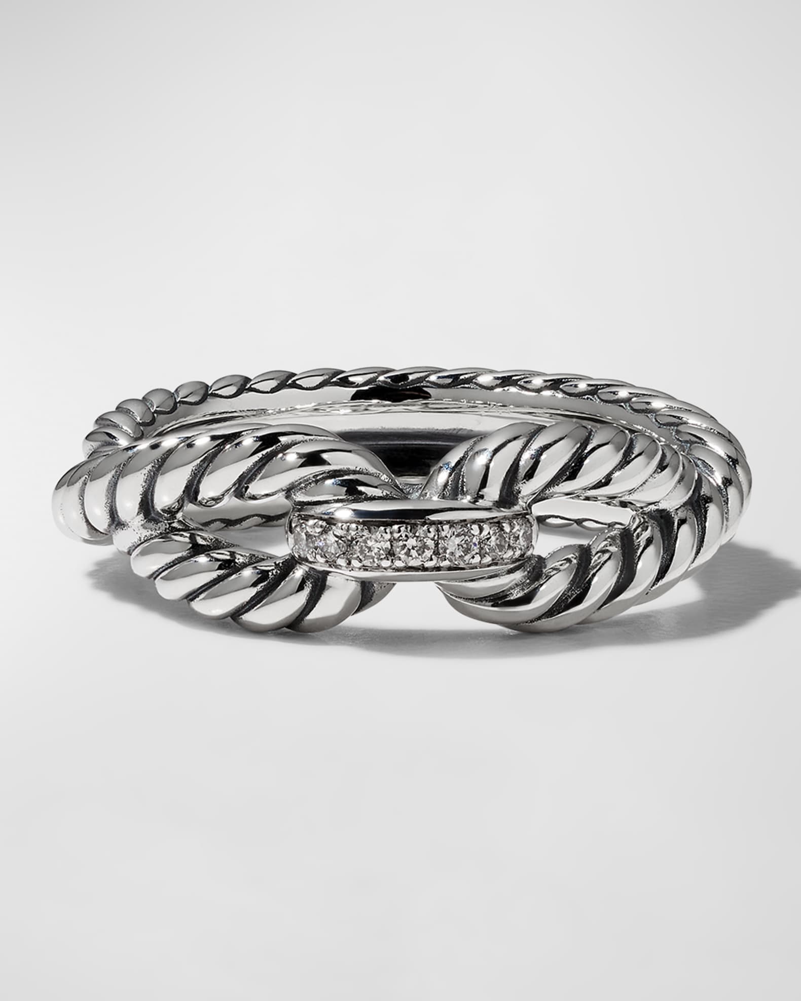 David yurman cable loop ring with diamonds cheap
