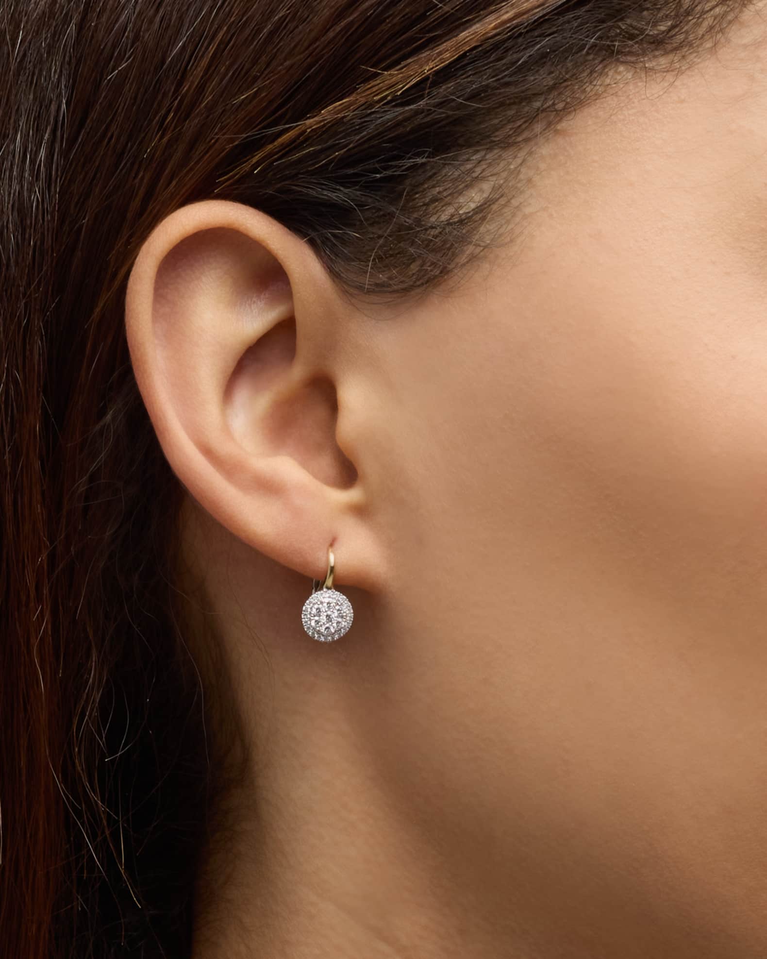Frederic Sage Small Round Firenze II Diamond Cluster Earrings Neiman Marcus