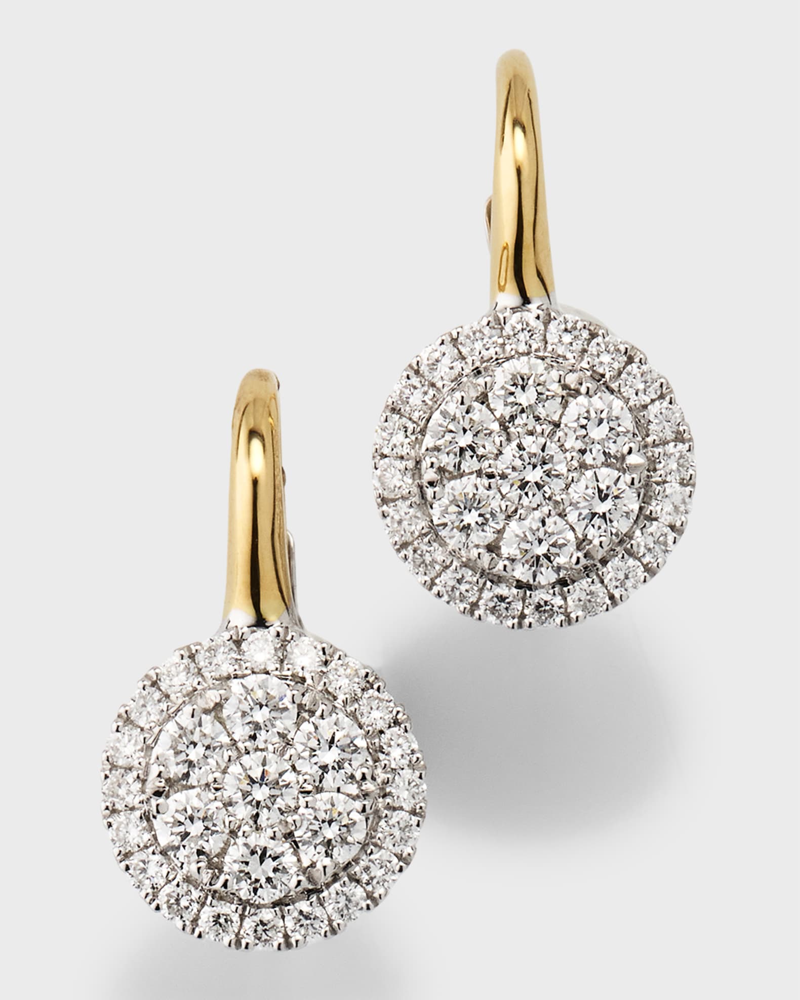 Small Round Firenze II Diamond Cluster Earrings 0