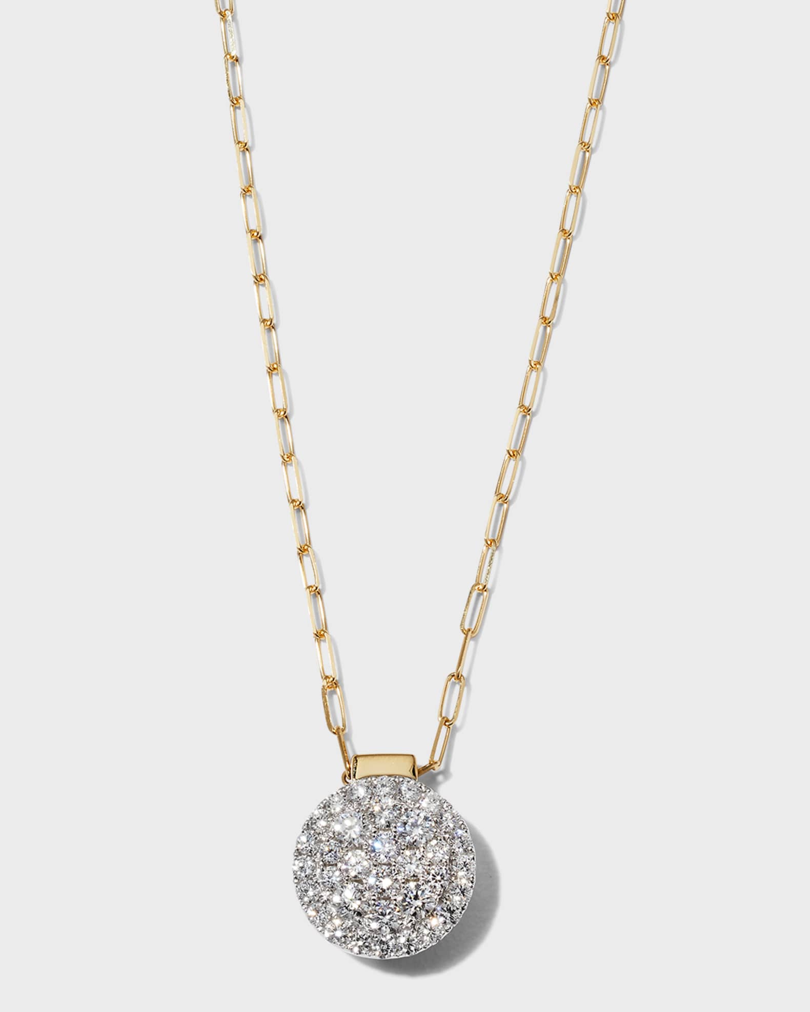 Medium 2 Round Firenze II Diamond Cluster Necklace 0