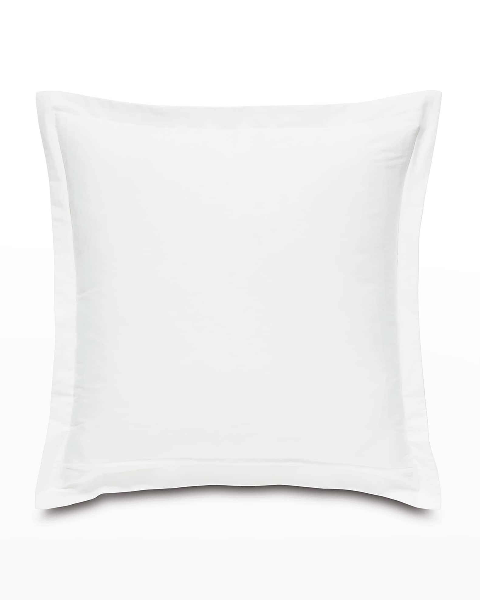 NEUF FRETTE BALI Barong Beige Ivoire Bordure Satin de Coton King Sham 2