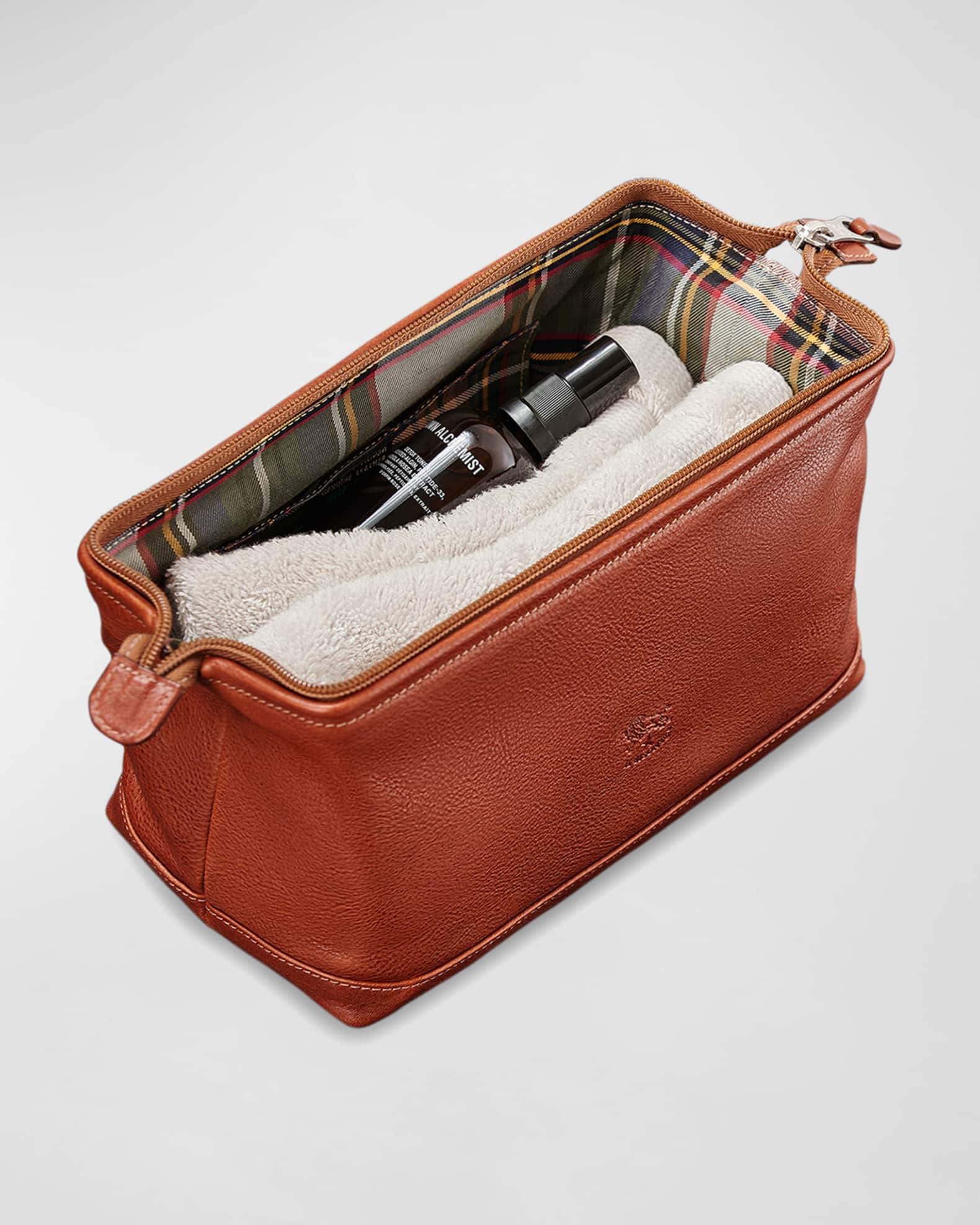 Fossil leather toiletry bag shop