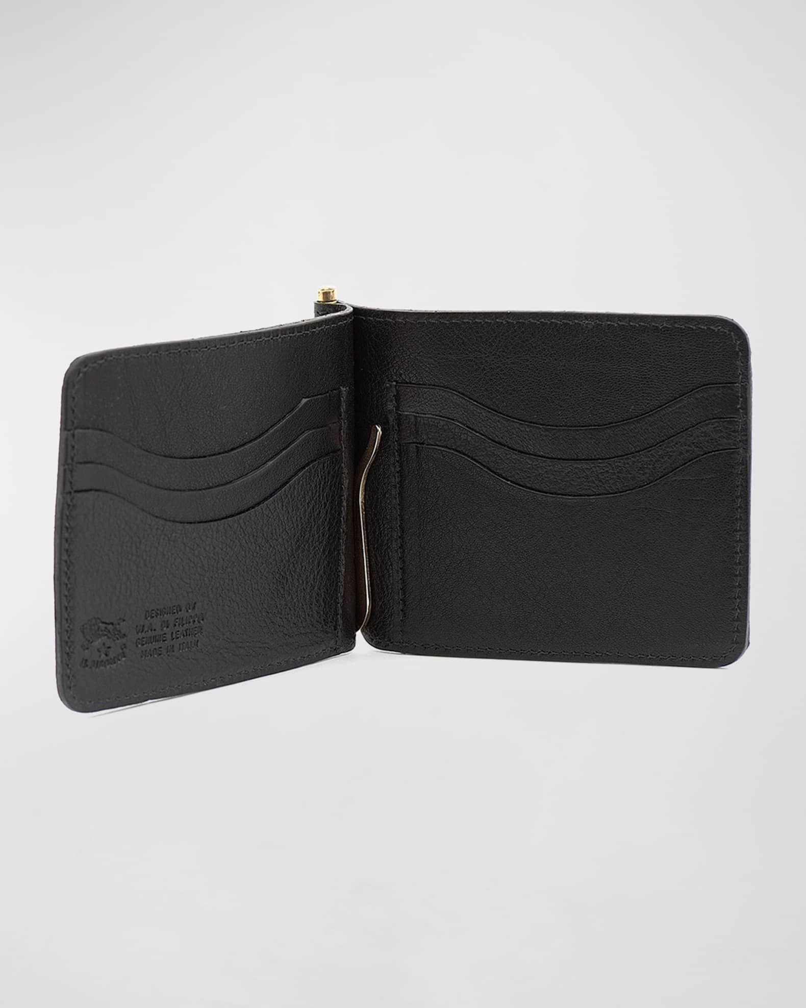 Men's Leather Bifold Wallet w/ Money Clip 1