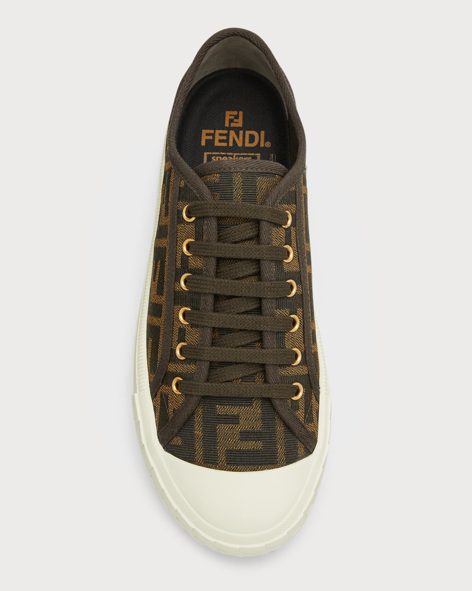 Fendi FF Jacquard Low-Top Sneakers | Neiman Marcus