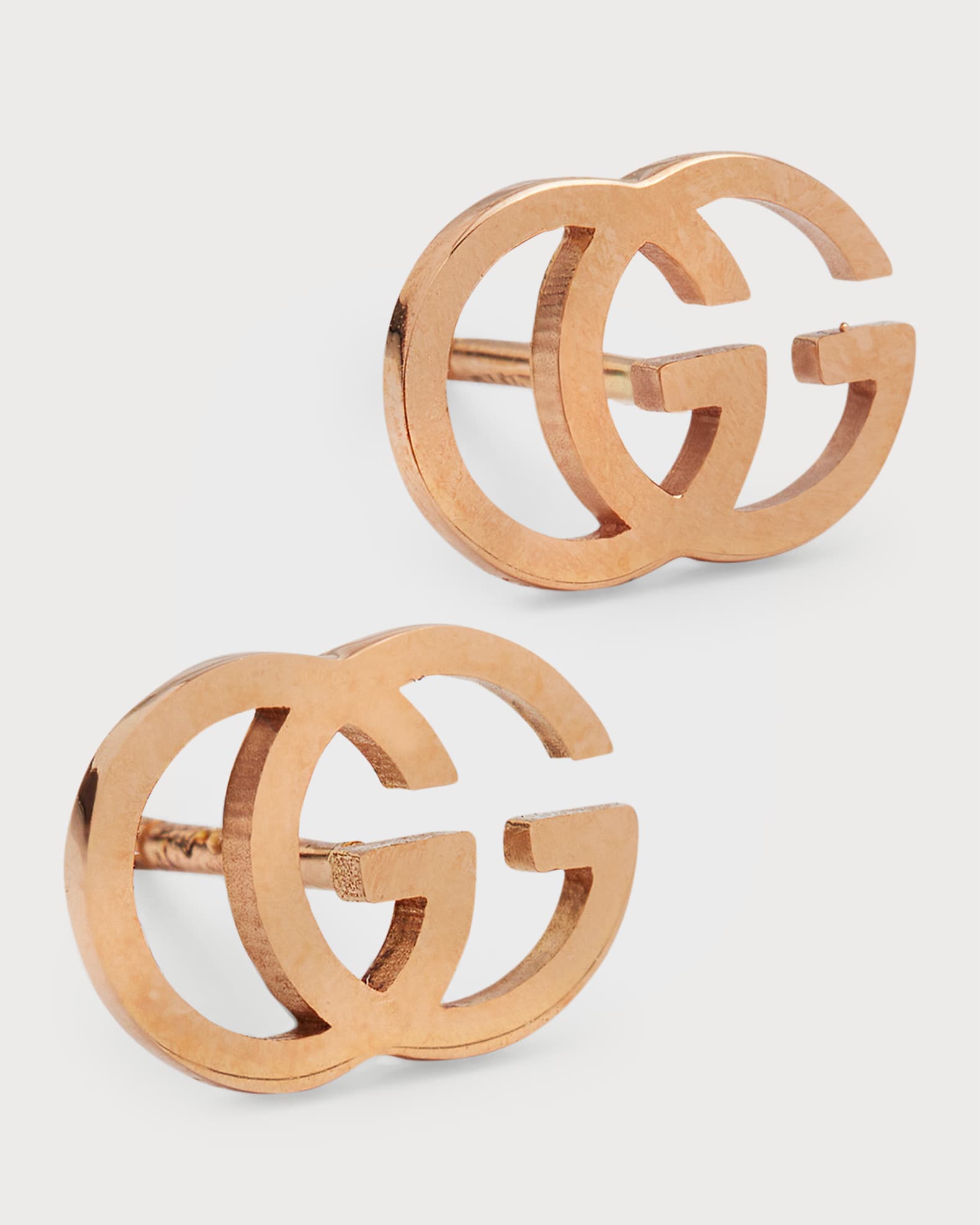 Gucci 18K Gold Running G Stud Earrings