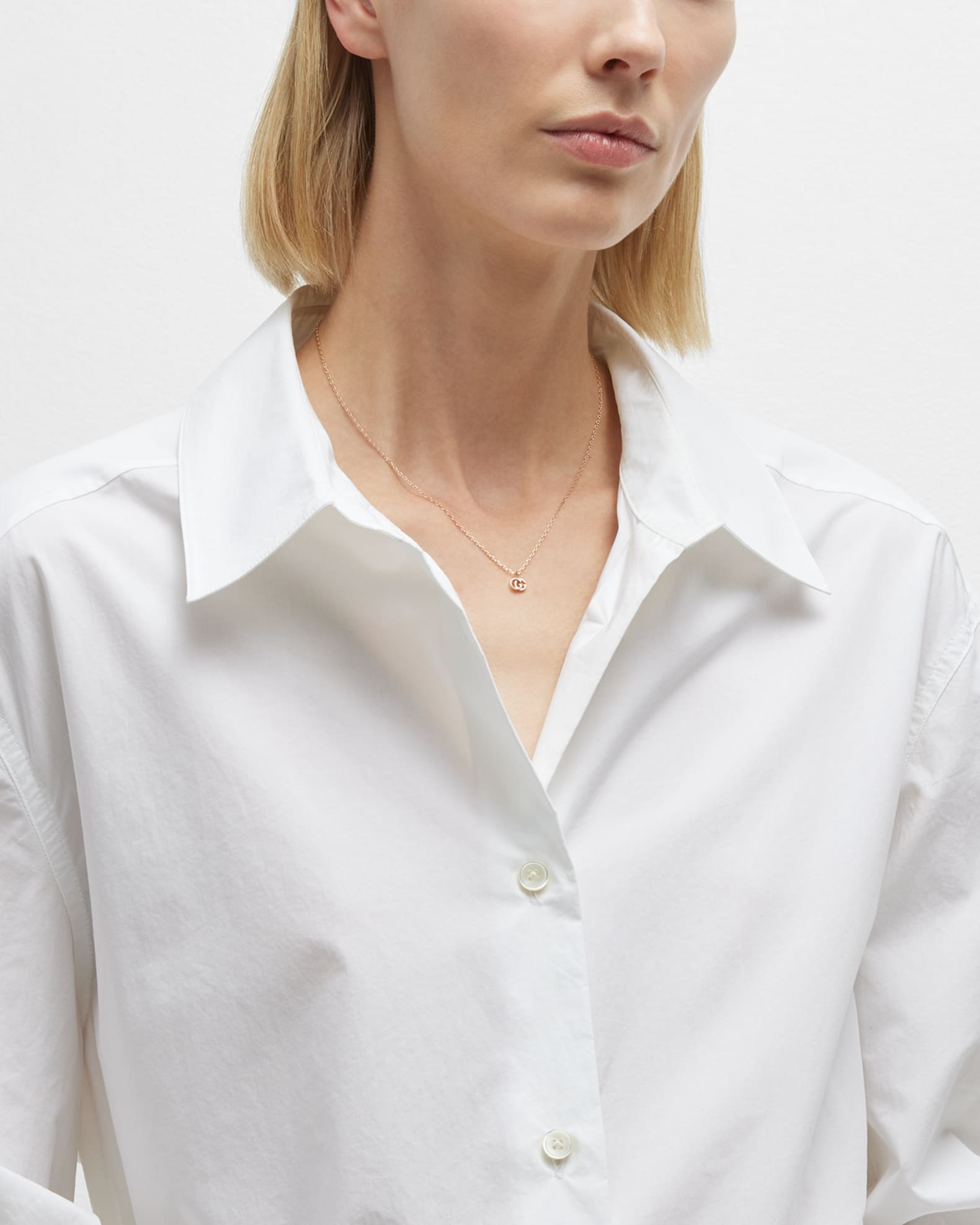 Gucci 18K Yellow Gold GG Running Necklace | Neiman Marcus