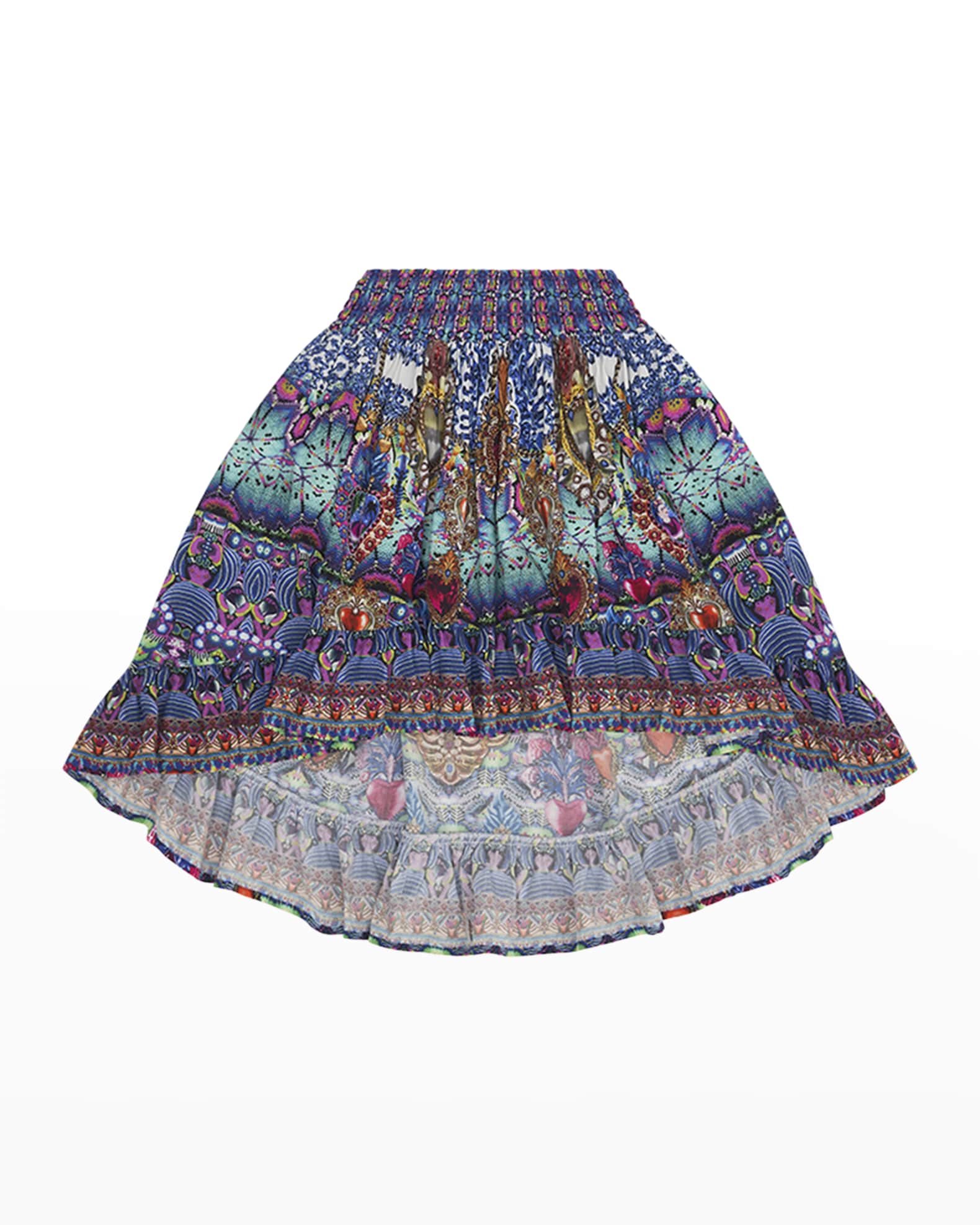 Camilla Girl's Age of Asteria High-Low Skirt, Size 4-10 | Neiman Marcus