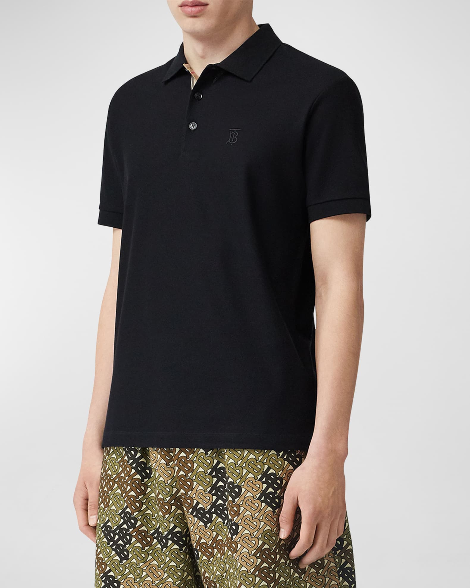 Burberry Men's Eddie TB-Logo Polo Shirt | Neiman Marcus