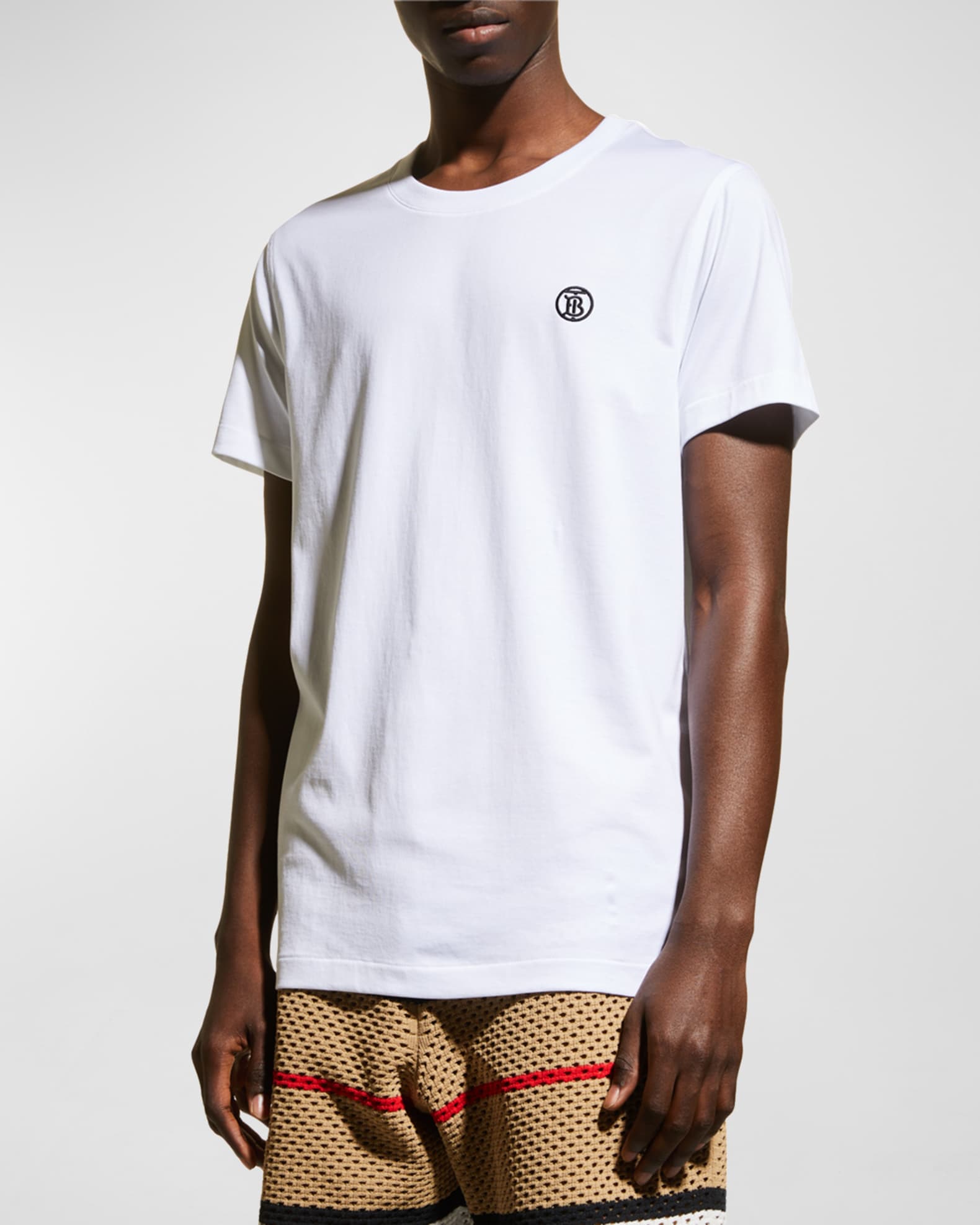 登場! Burberry Men's Parker TB Crew T-Shirt | Neiman Marcus トップス