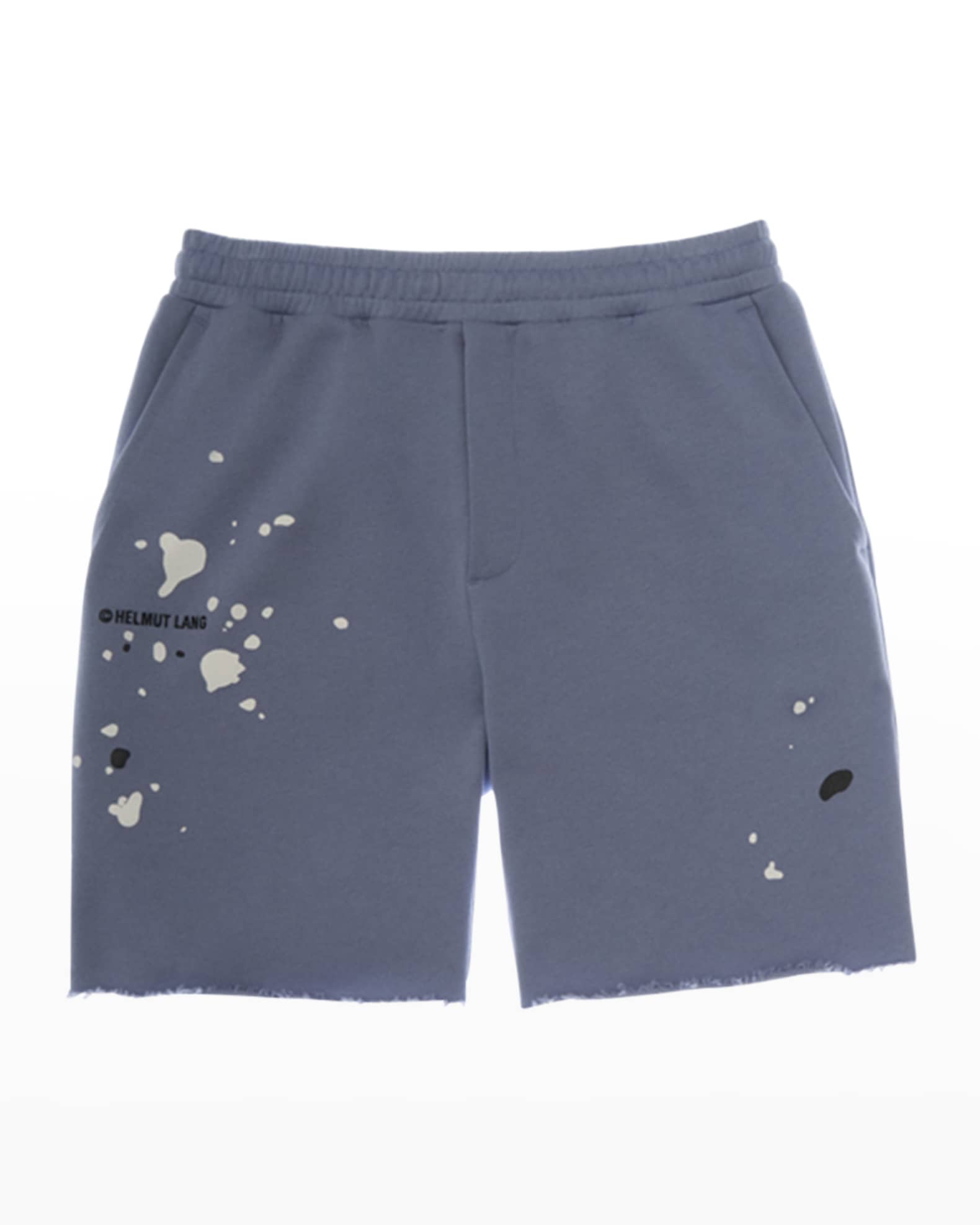 Mens Clothing Shorts Casual shorts Helmut Lang Stencil Blue Cotton Shorts for Men 