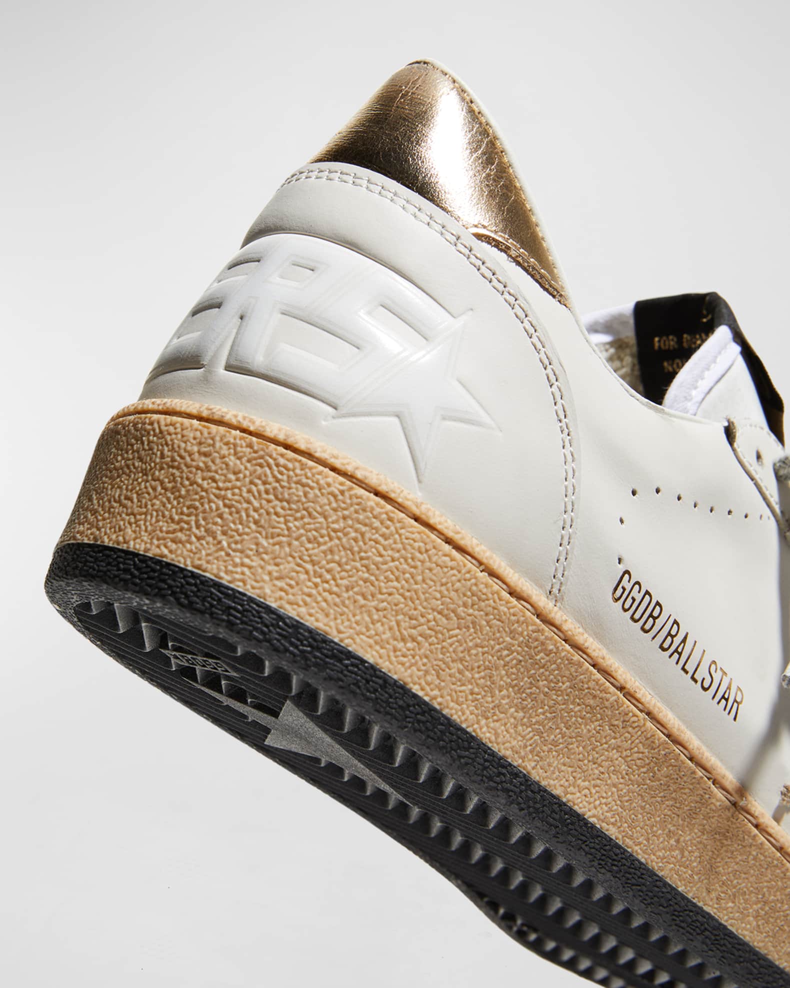 Golden Goose Ballstar Mixed Leather Low-Top Sneakers