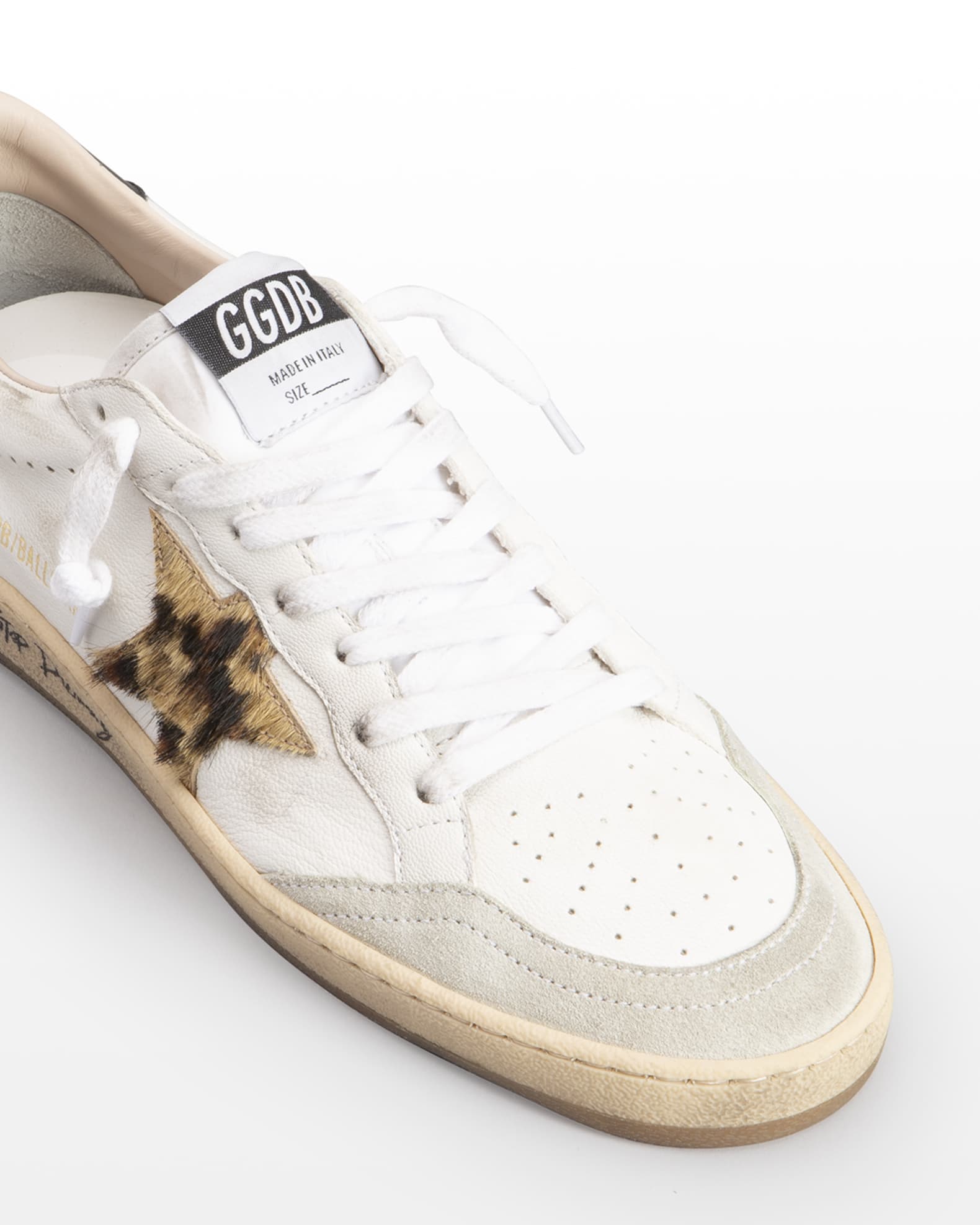 Golden Goose Ballstar Mixed Leather Low-Top Sneakers