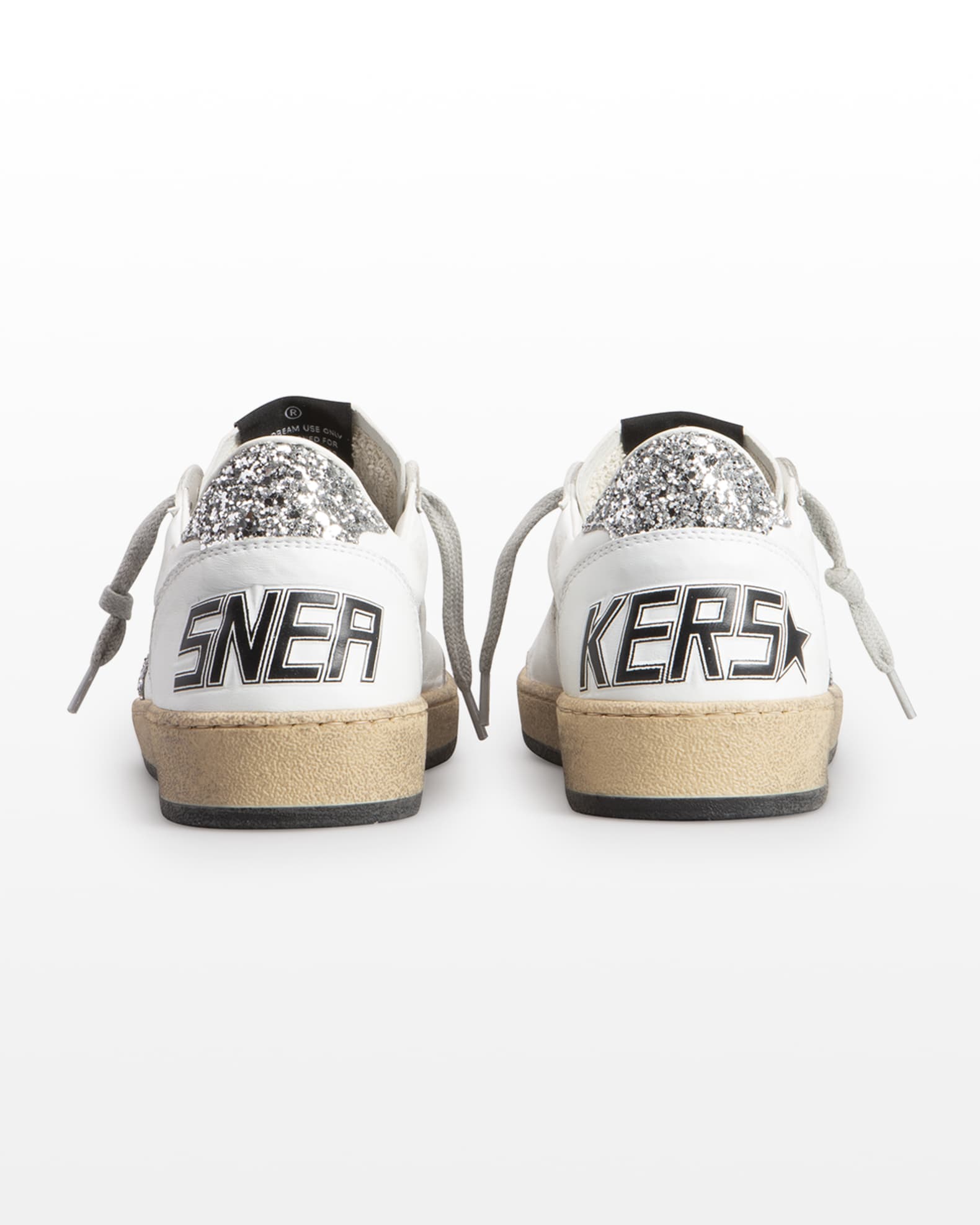 Golden Goose Ballstar Leather Glitter Sneakers | Neiman Marcus