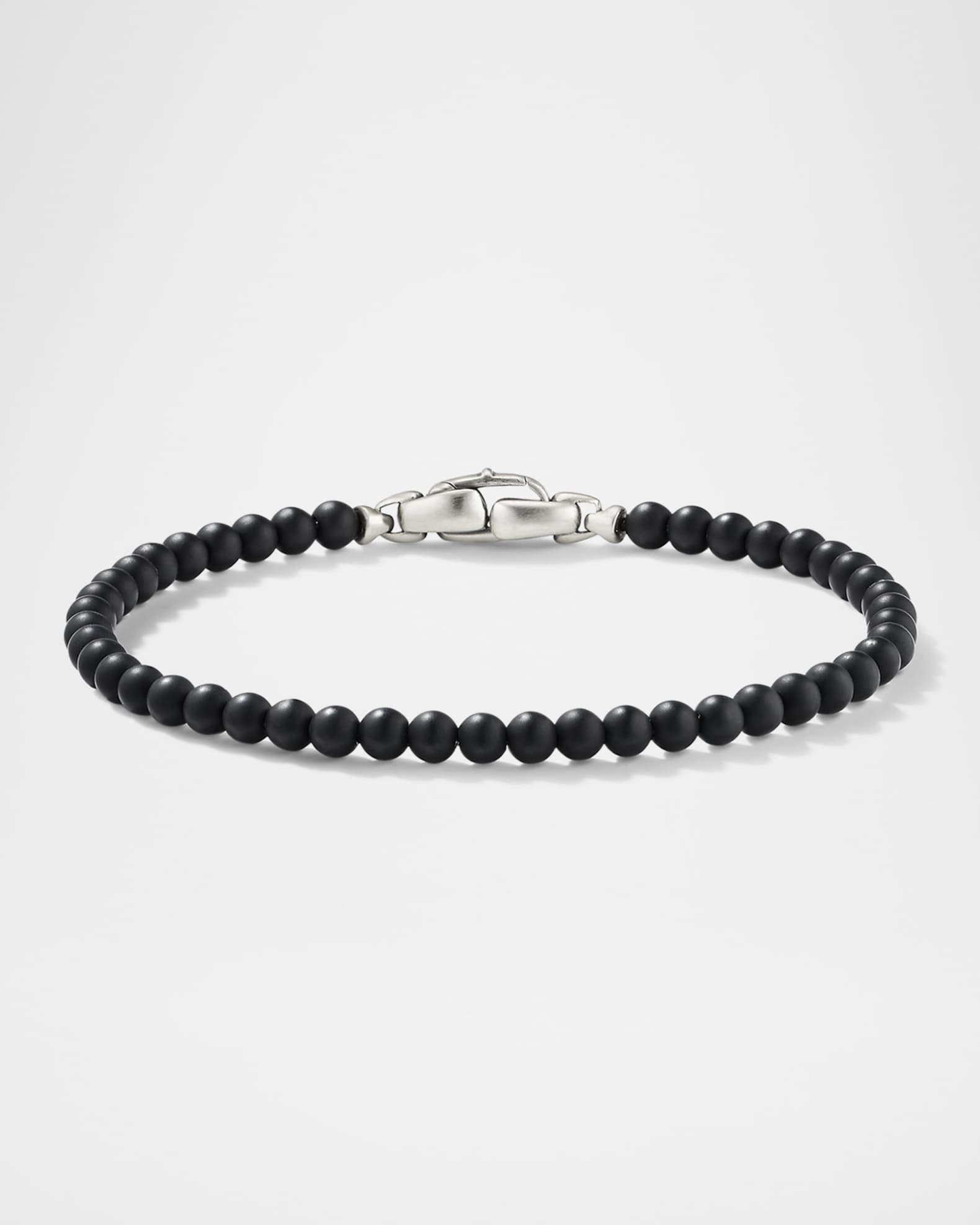 David Yurman Men's Black Onyx Spiritual Beaded Bracelet Neiman Marcus