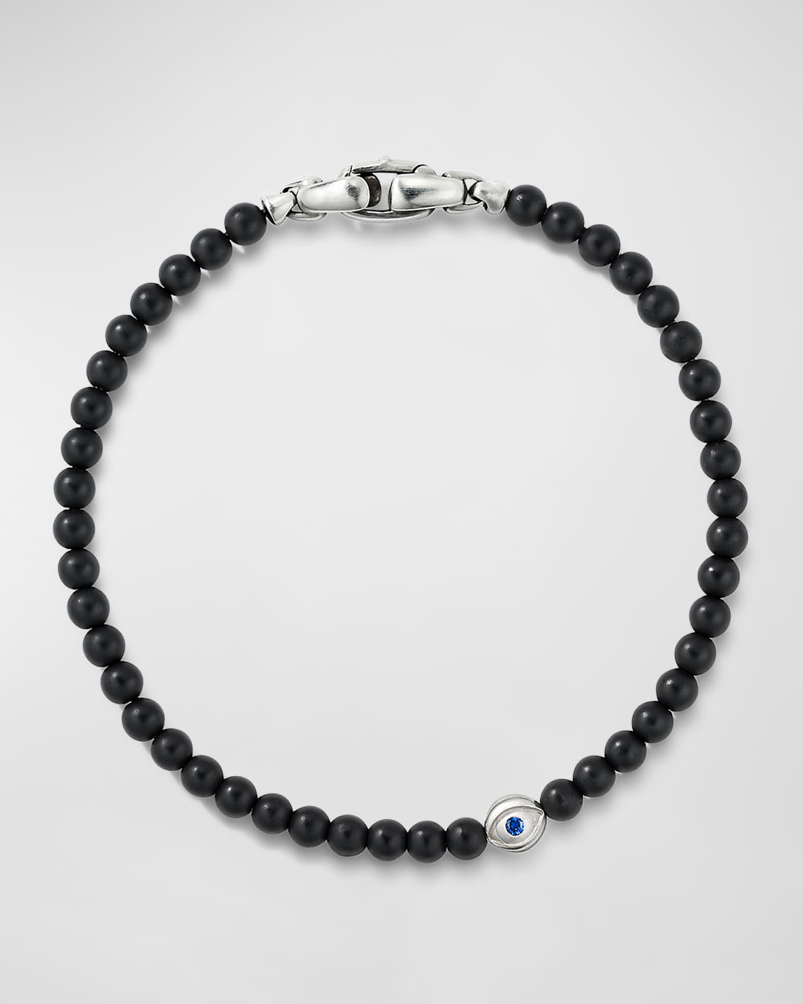 David Yurman Men's Spiritual Bead Evil Eye Bracelet with Gemstones in